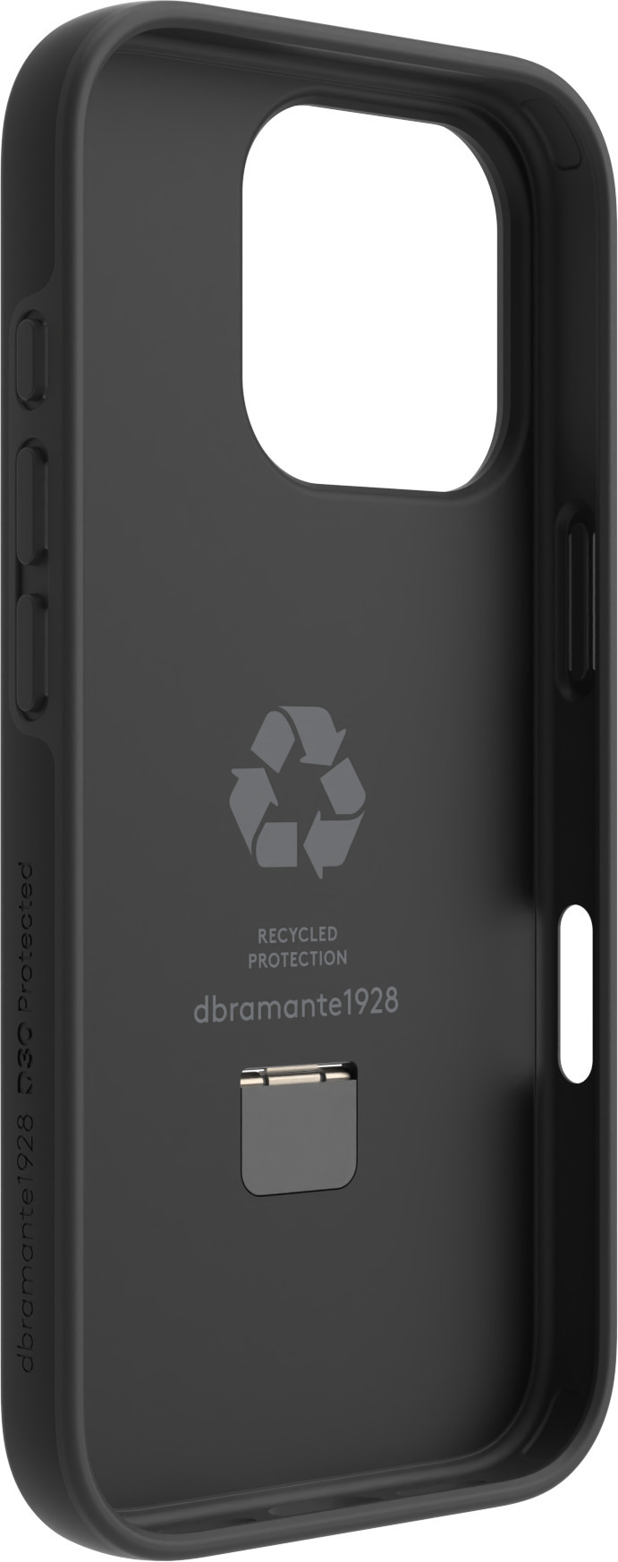 Dbramante1928 Iceland Ultra D3O MagSafe Kickstand -suojakotelo, iPhone 16 Pro, musta