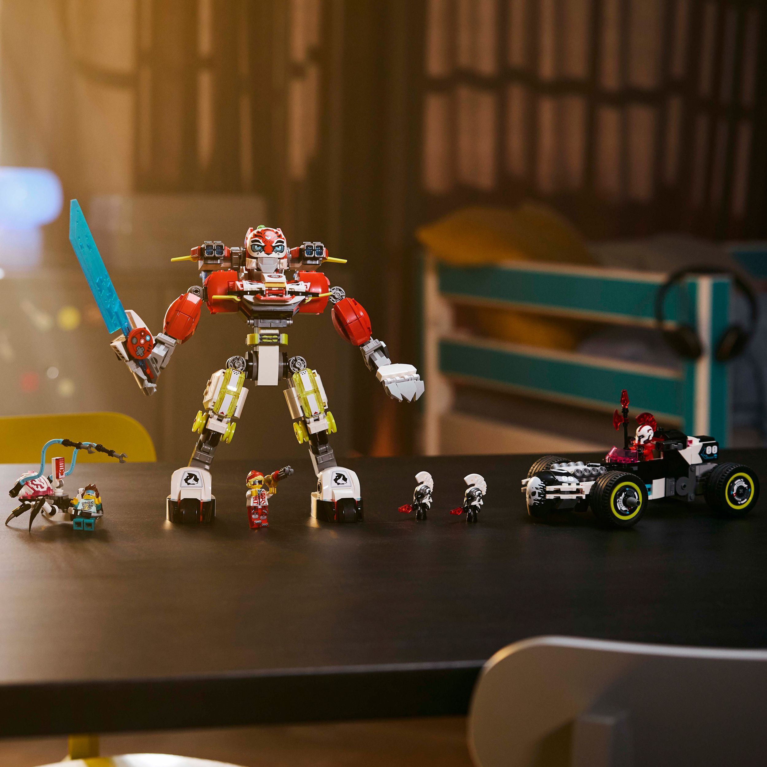 LEGO DREAMZzz 71497 – Cooperin tiikerirobotti ja Zeron hot rod ‑auto