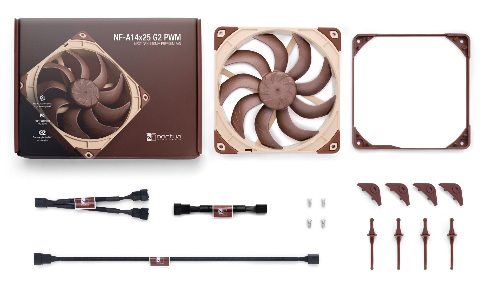 Noctua NF-A14x25 G2 PWM kotelotuuletin, 140 mm