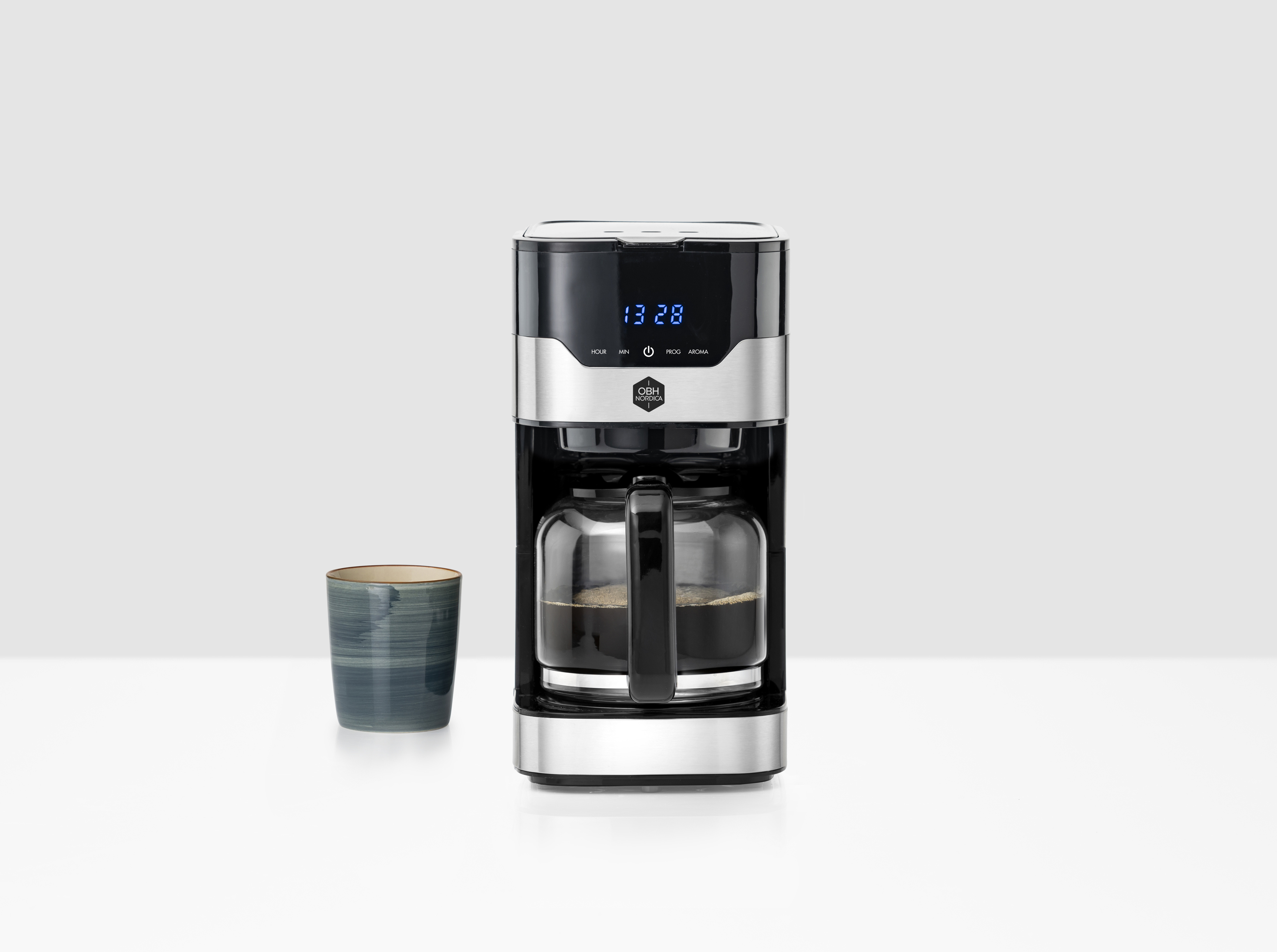 OBH Nordica Timer Aroma -kahvinkeitin, musta