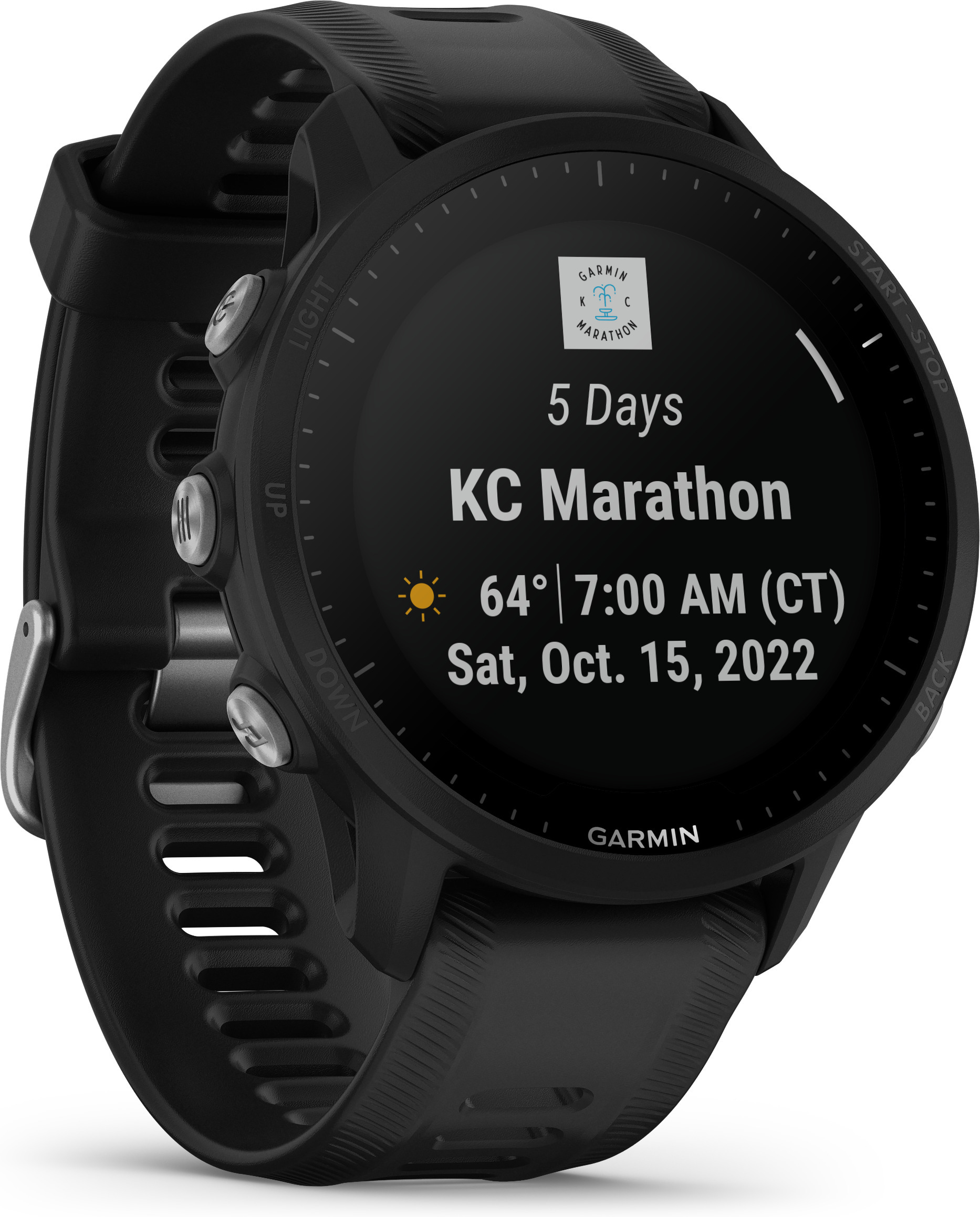 Garmin Forerunner 955 -urheilukello, musta
