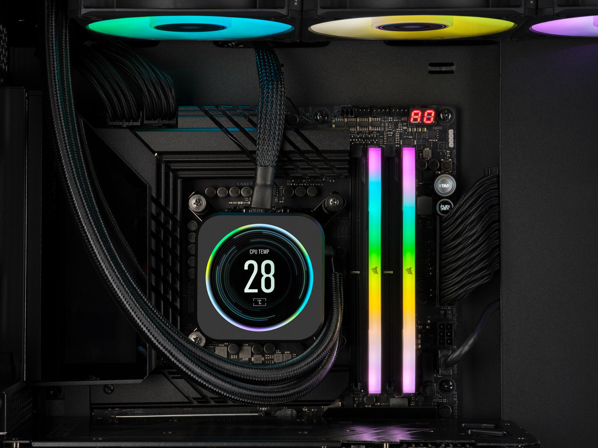 Corsair Vengeance RGB DDR5 6400 MHz CL32 32 Gt -muistimodulipaketti, musta