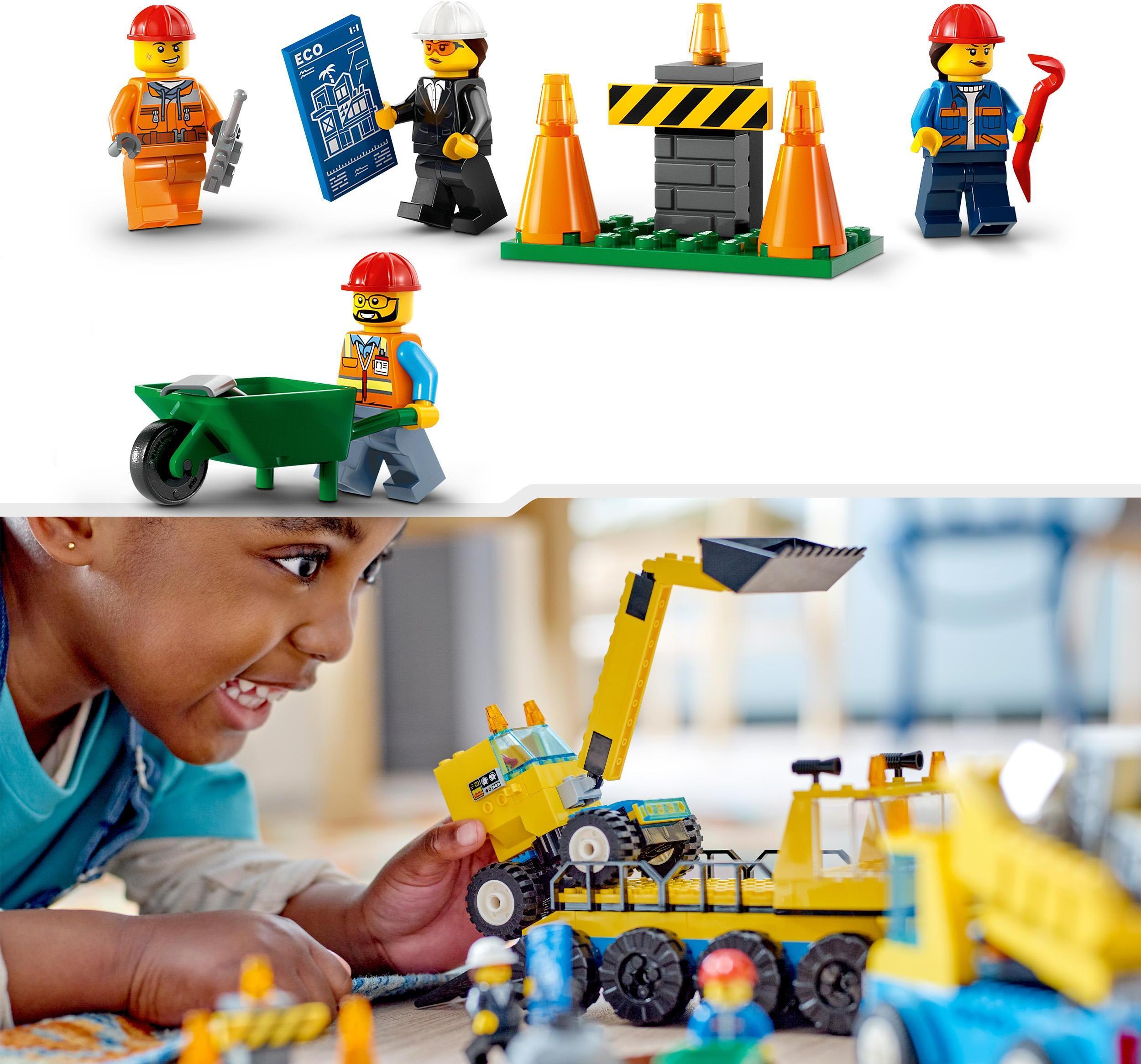 LEGO City Great Vehicles 60391 - Rakennustyömaan ajoneuvot, nosturi ja purkupallo