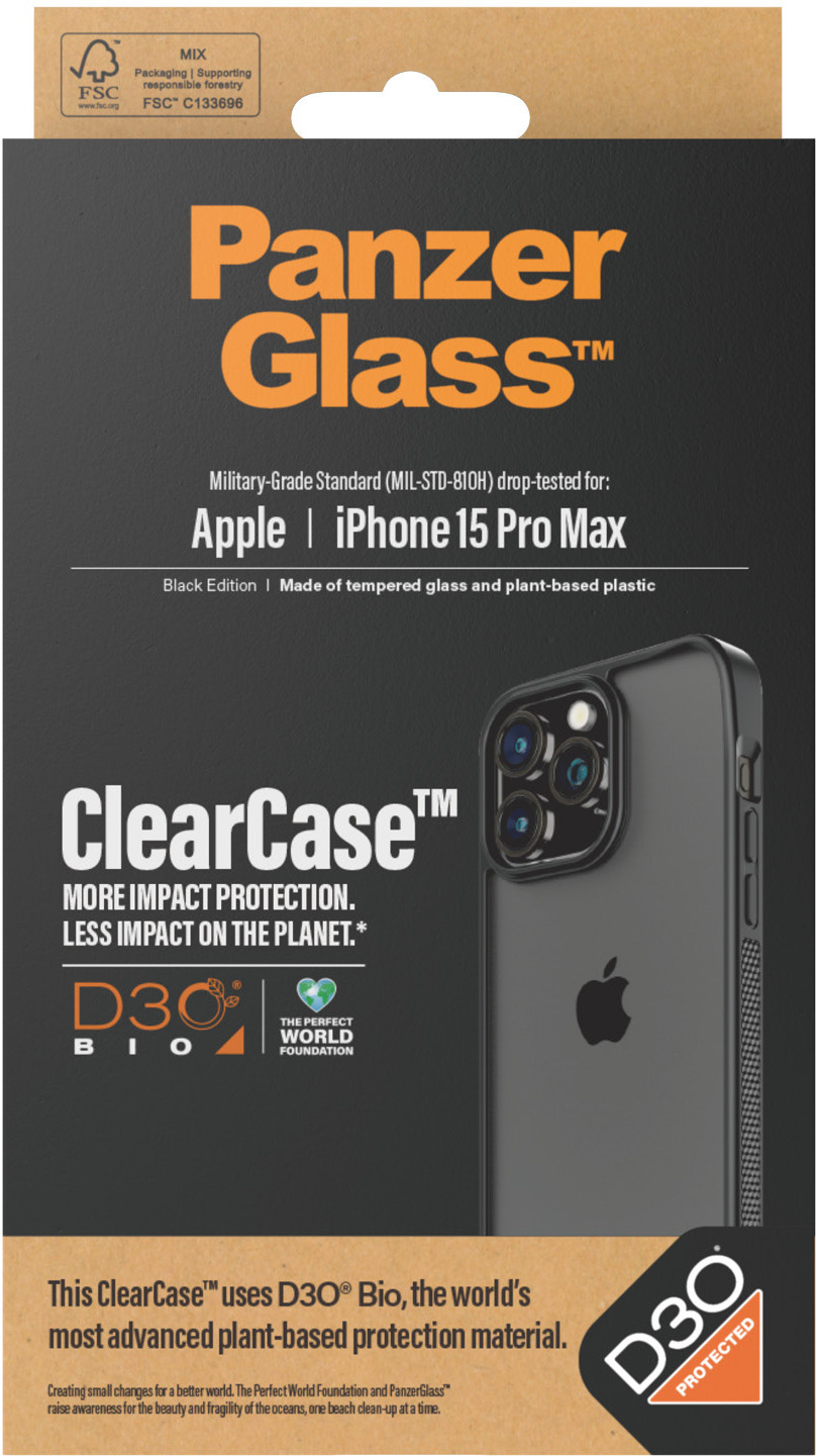PanzerGlass HardCase with D3O -suojakotelo, MagSafe-yhteensopiva, iPhone 15 Pro Max