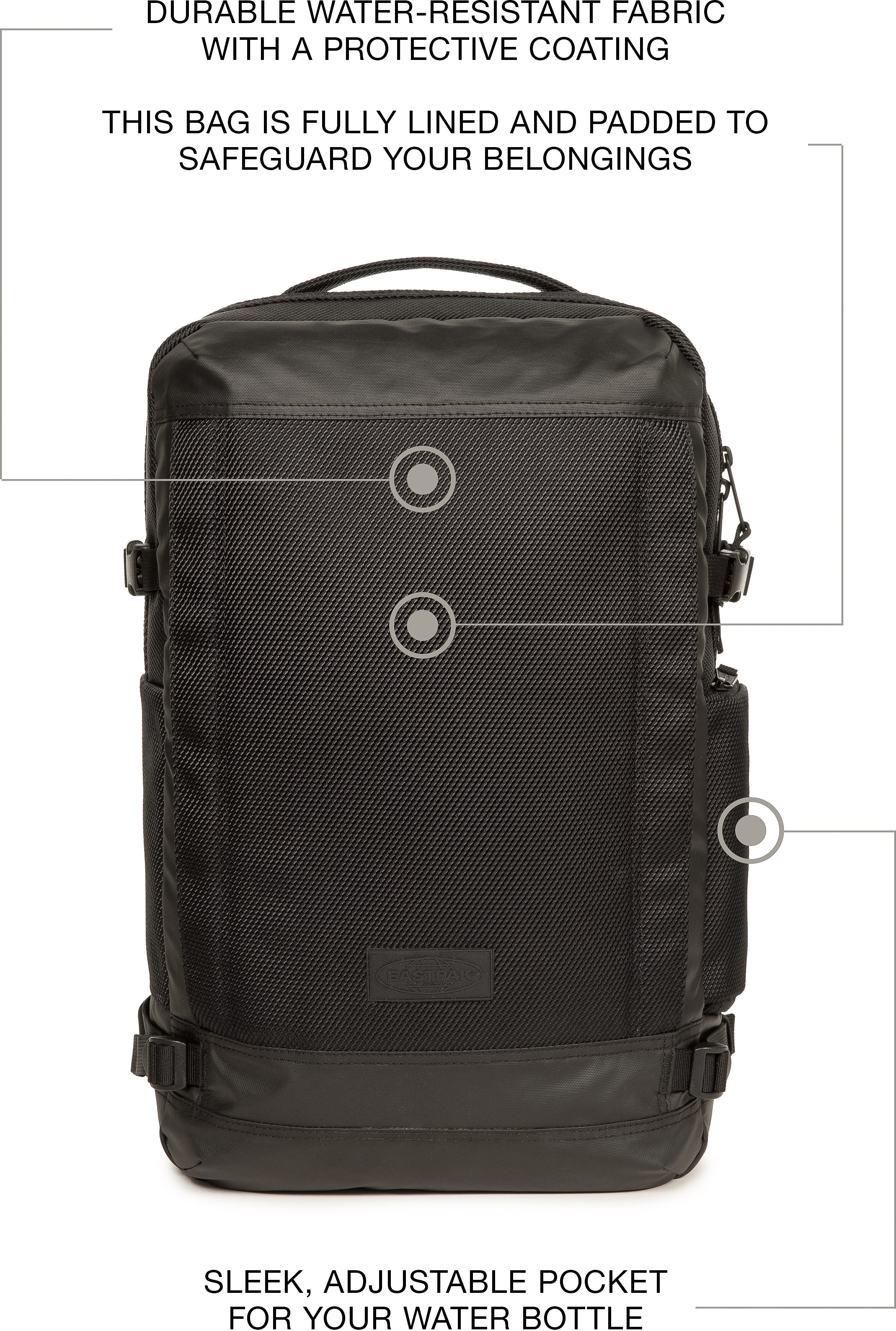 Eastpak TECUM M Cnnct Coat -reppu, musta