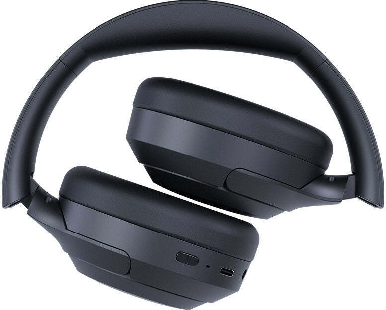 Happy Plugs Play Lite sankakuulokkeet FM-radiolla, musta
