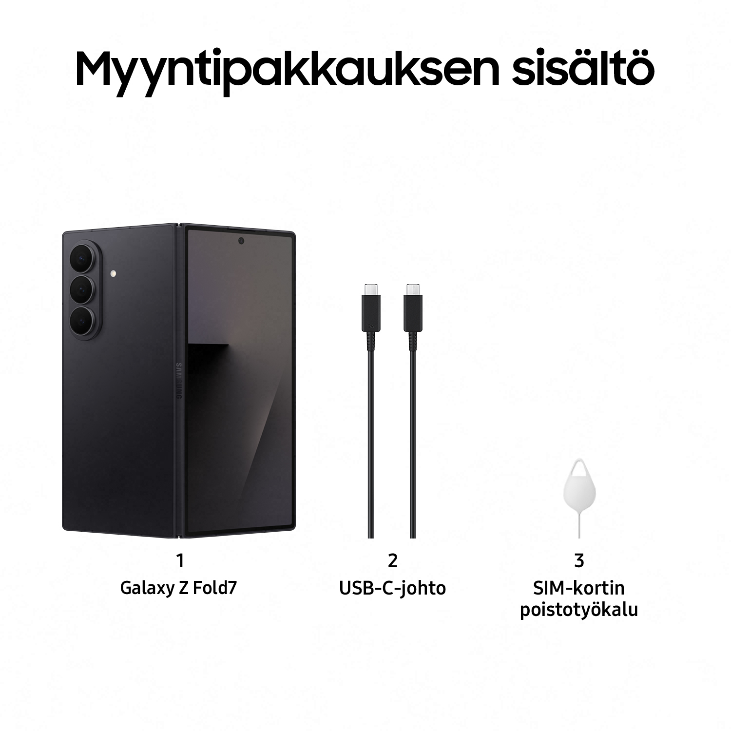 Samsung Z Fold7 Silicone Case suojakotelo, sininen