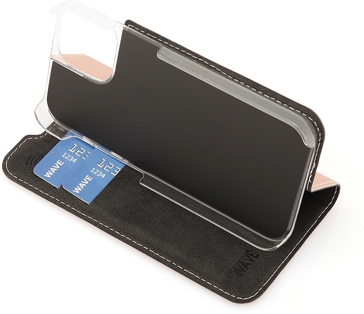 Wave BookCase -suojakotelo, iPhone 13 mini, ruusukulta