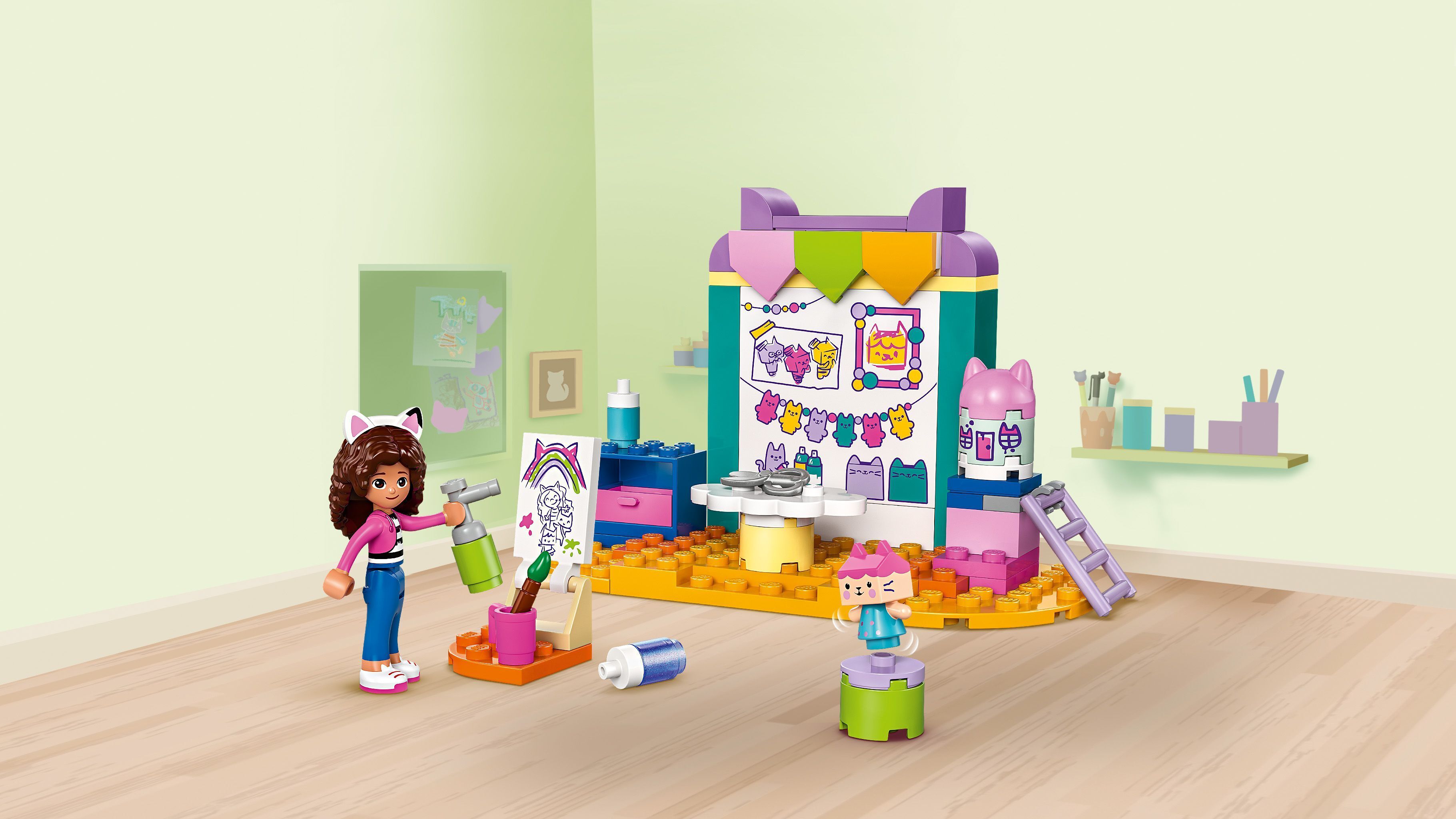 LEGO Gabbyn Nukketalo 10795  - Askartelua Boksivauvan kanssa