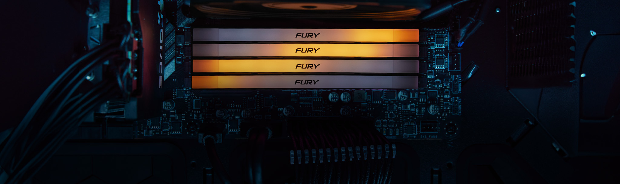 Kingston FURY Renegade RGB DDR4 3600 MHz CL16 32 Gt -muistimodulipakkaus, musta/hopea