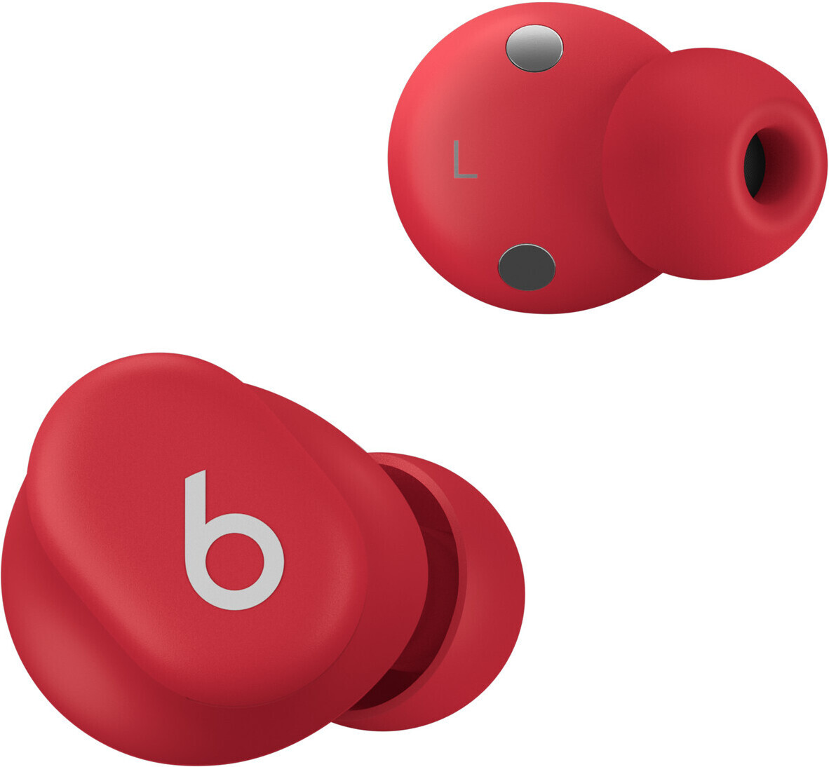 Beats Solo Buds aidosti langattomat nappikuulokkeet, läpikuultava punainen