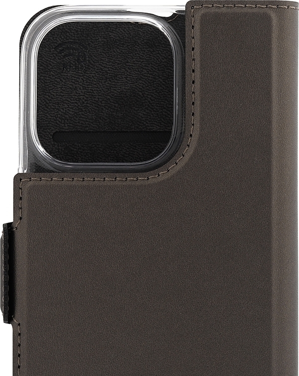 Wave BookCase -suojakotelo, MagSafe-yhteensopiva, Apple iPhone 16 Pro, Taupe