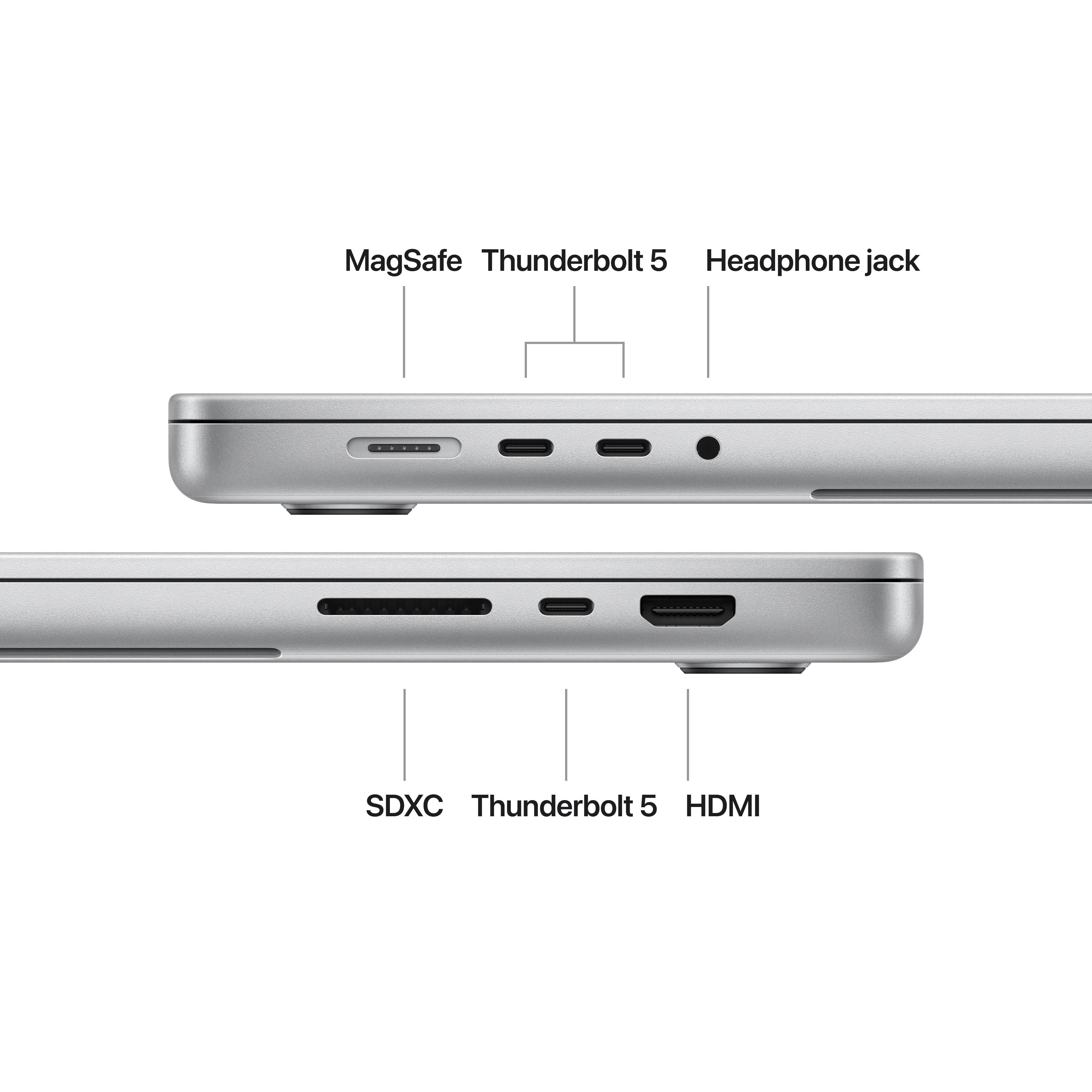 Apple MacBook Pro 16" M4 Pro 48 Gt, 512 Gt 2024 -kannettava, hopea (MX2U3)