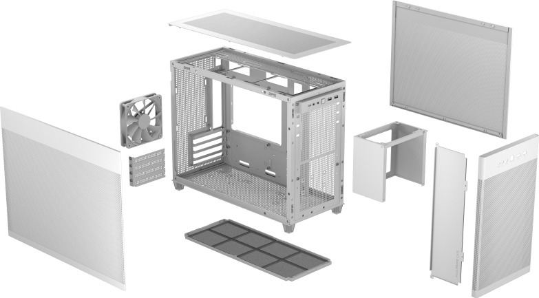 Asus Prime AP201 Micro-ATX-kotelo, valkoinen