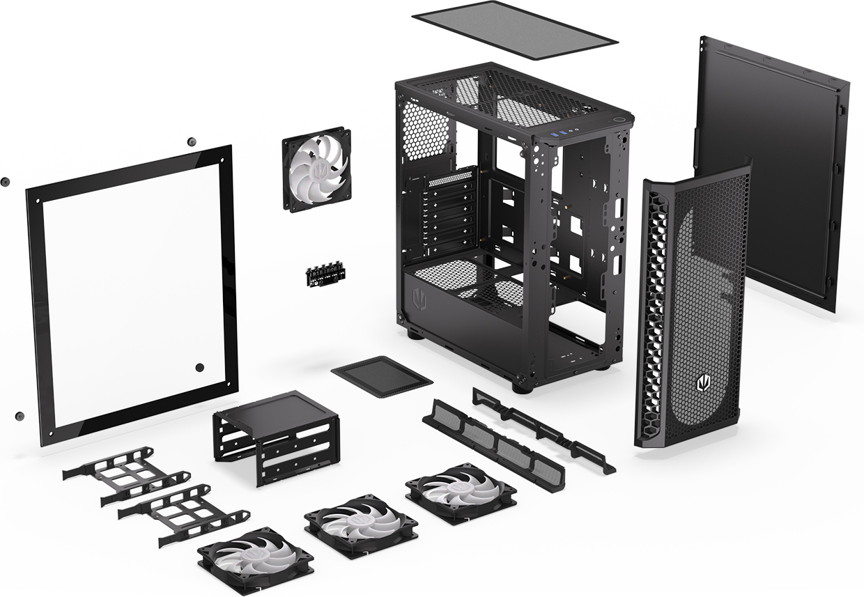 Endorfy Signum 300 ARGB ATX-kotelo ikkunalla, musta