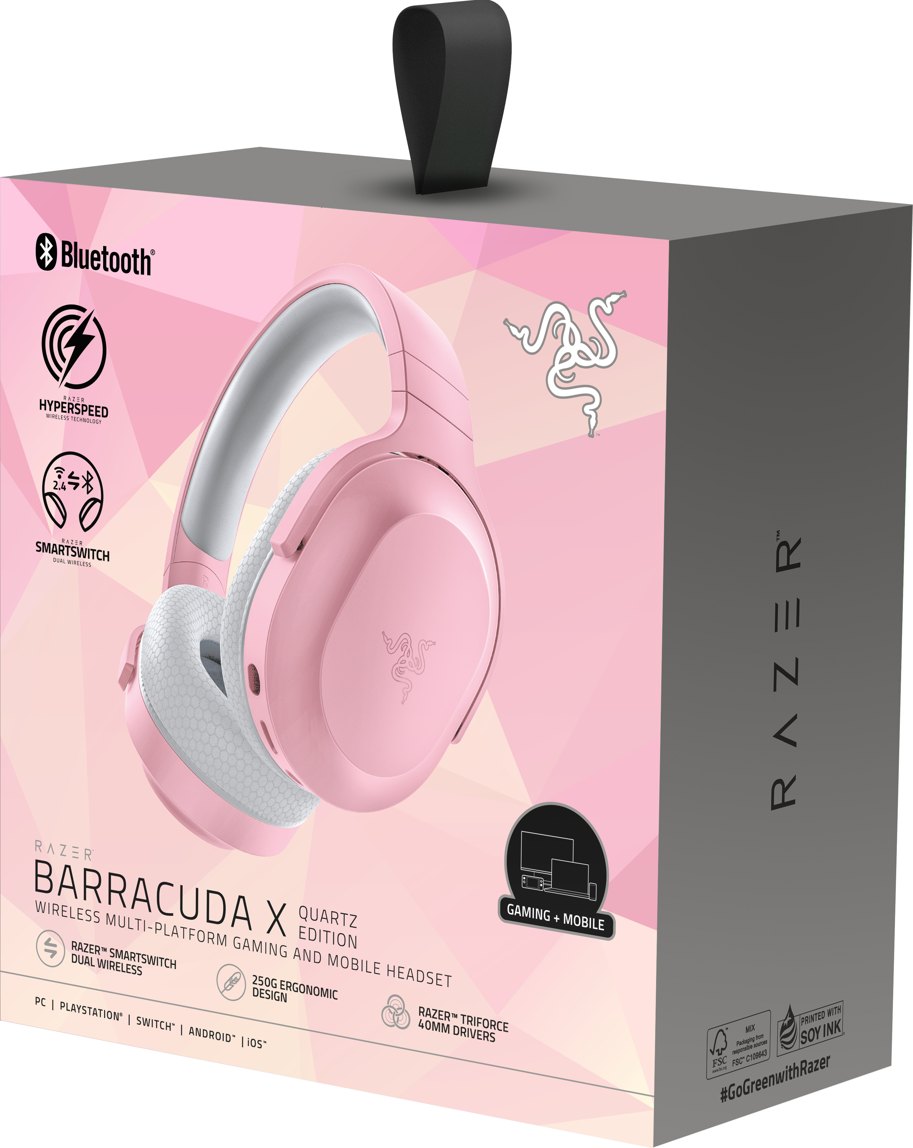 Razer Barracuda X (2022) -pelikuulokkeet, pinkki
