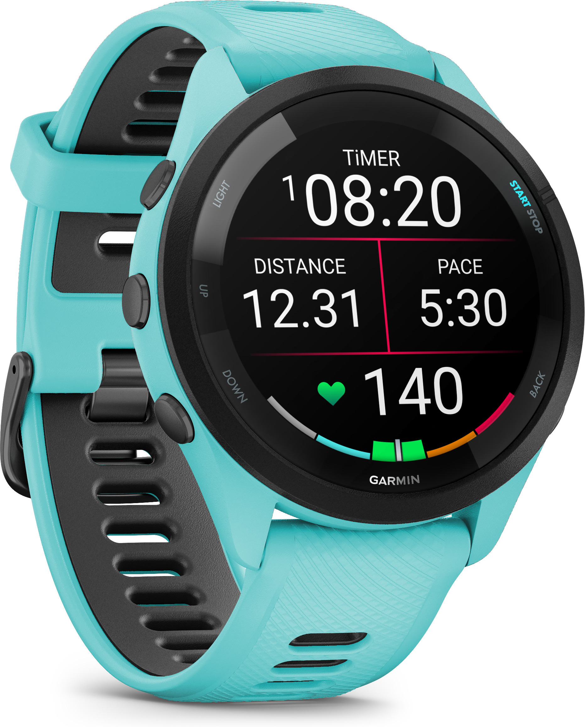Garmin Forerunner 265 -urheilukello, turkoosi / musta