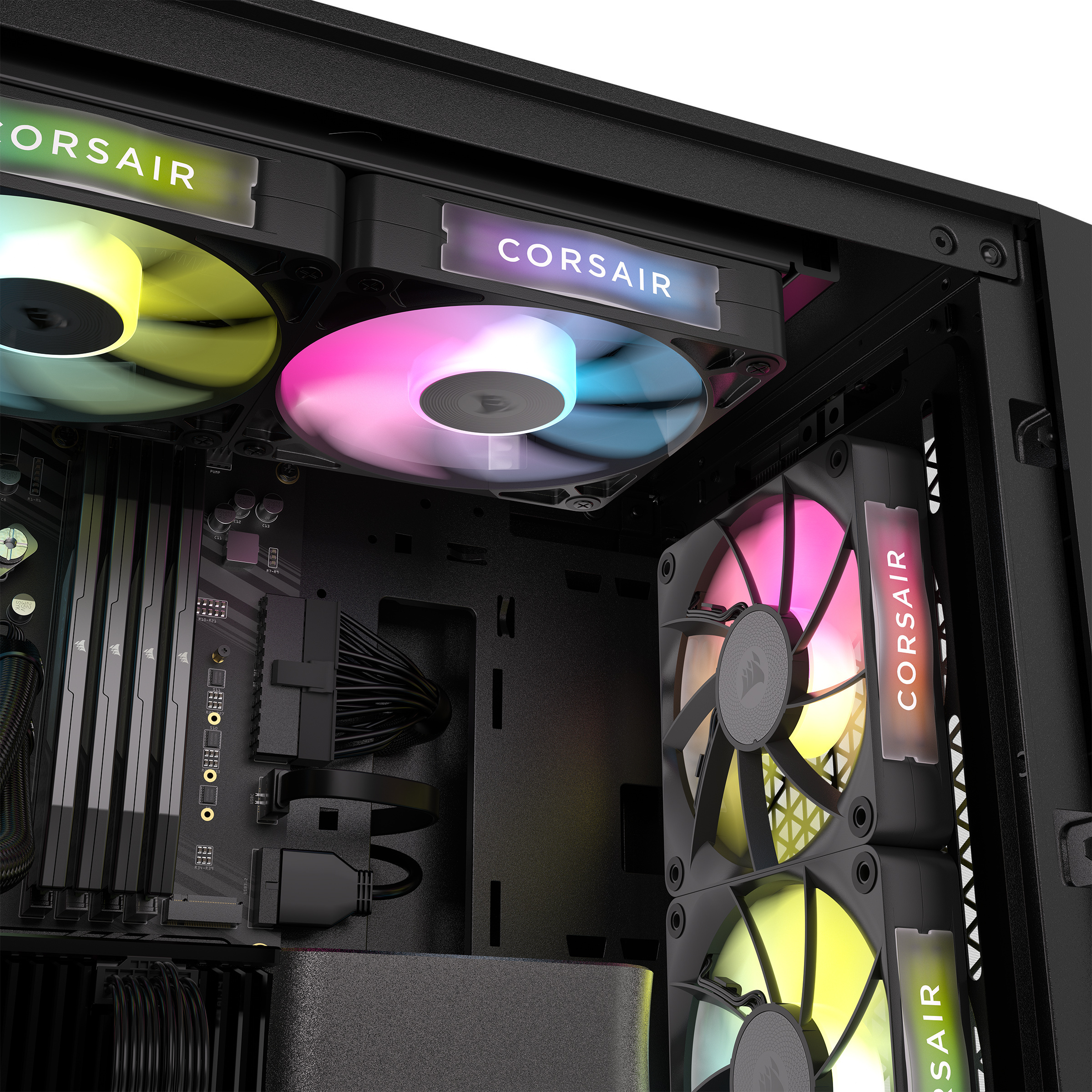 Corsair iCUE LINK RX120 RGB PWM Expansion -tuuletin, musta, 120 mm