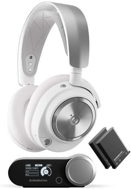 Steelseries Arctis Nova Pro Wireless -pelikuulokkeet, valkoinen