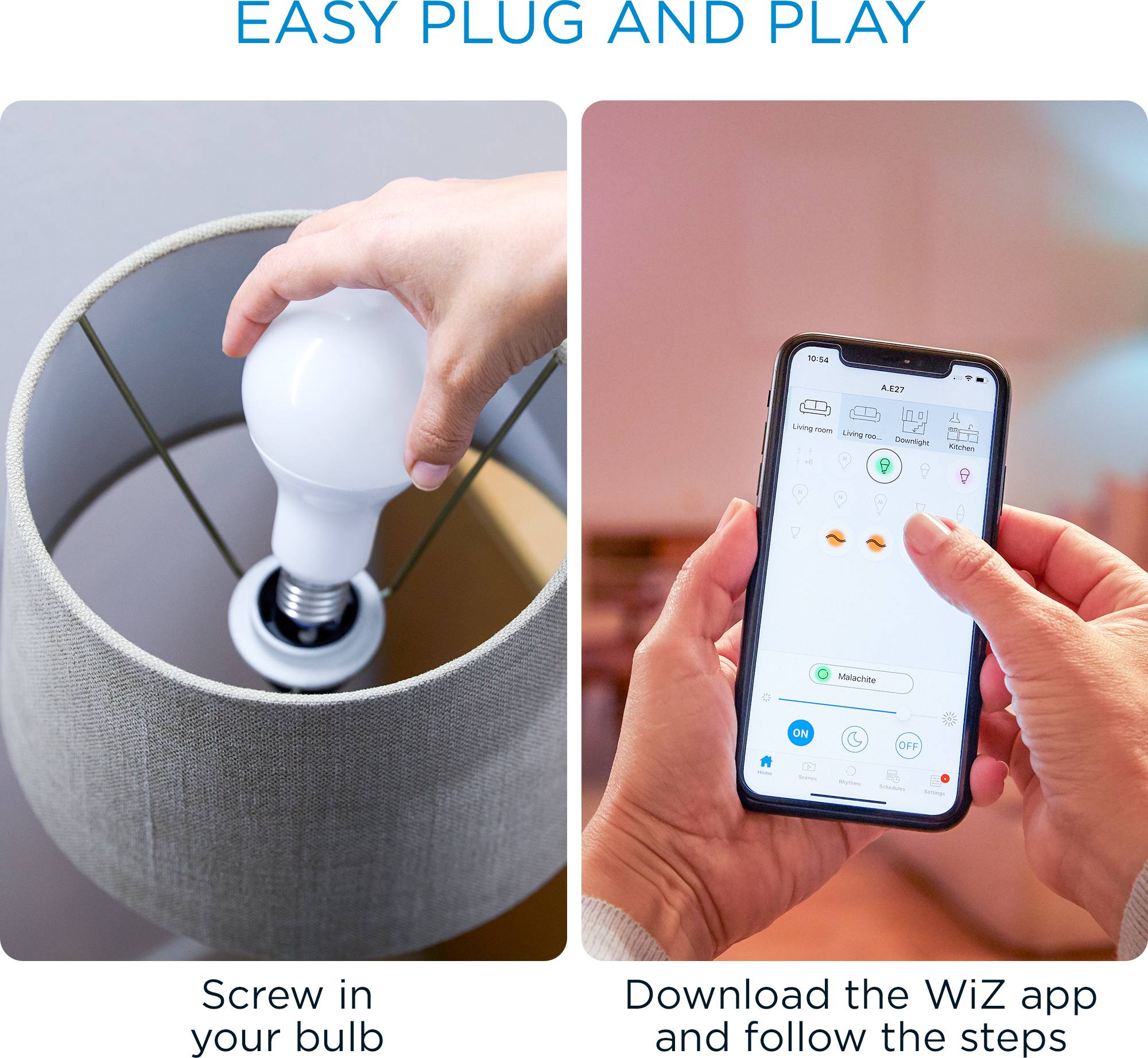 WiZ älylamppu, E27, tunable white - valkoisen valon sävyt, Wi-Fi, 2700-6500 K, 1521 lm
