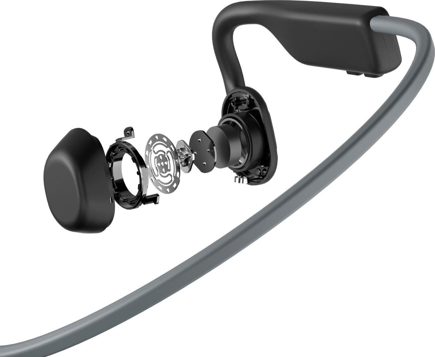 Shokz OpenMove -luujohdekuulokkeet, Slate Grey