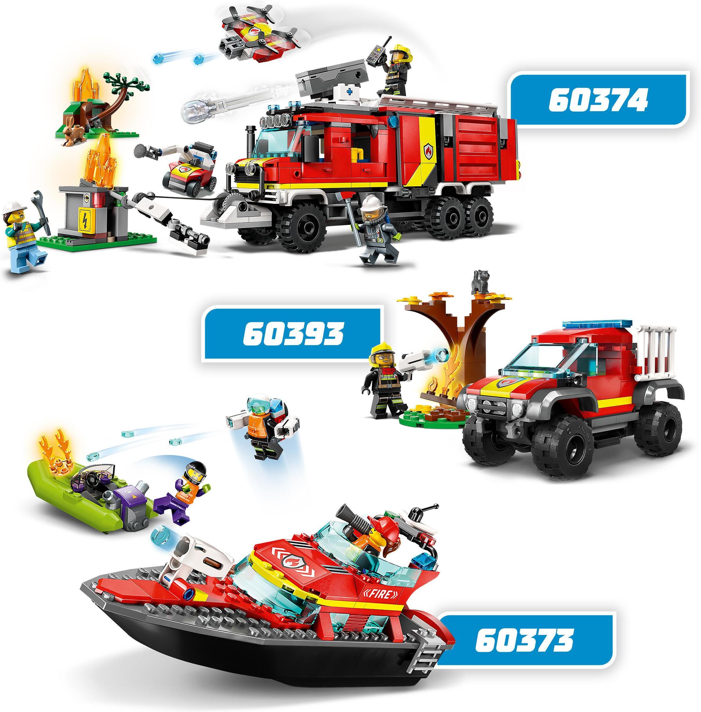 LEGO City Fire 60373 - Palokunnan pelastusvene