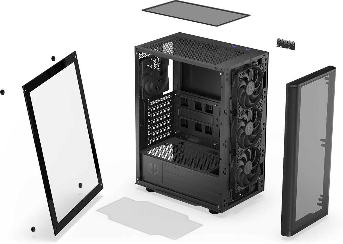 Endorfy Ventum 200 Air ATX-kotelo ikkunalla, musta