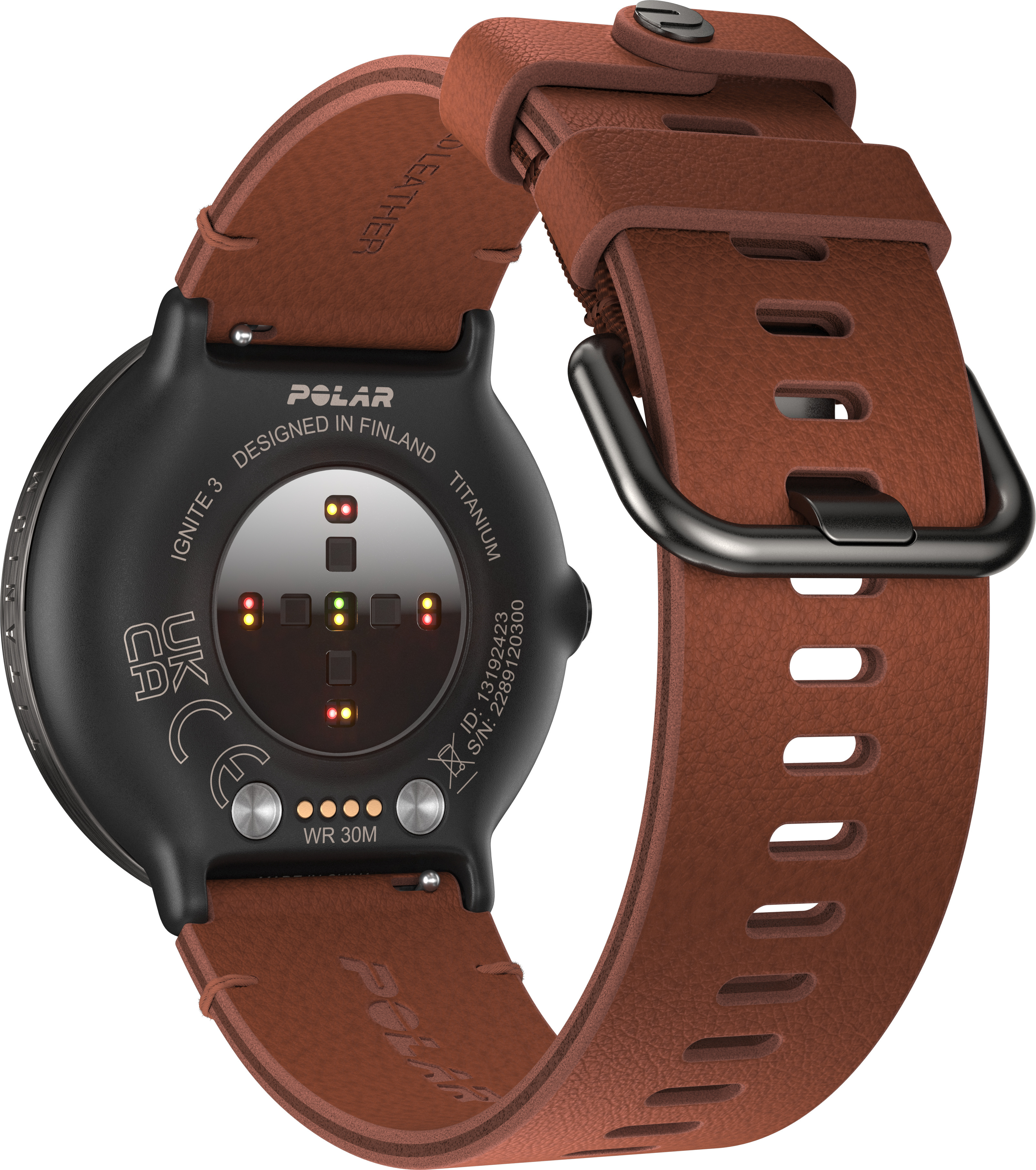 Polar Ignite 3 Titanium -urheilukello, ruskea