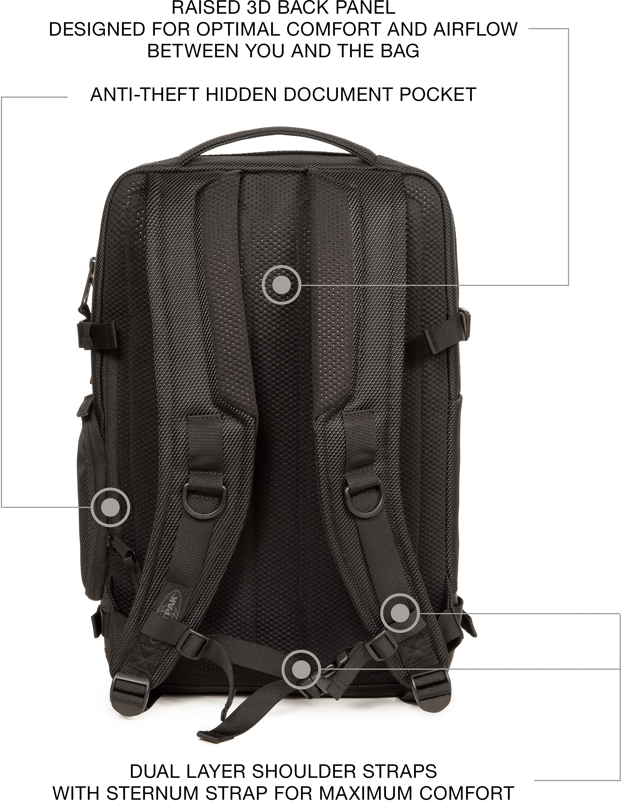Eastpak TECUM M Cnnct Coat -reppu, musta