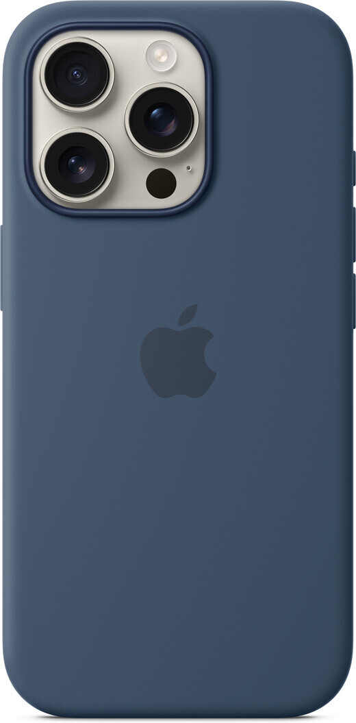 Apple iPhone 16 Pro silikonikuori MagSafella, farkun­sininen