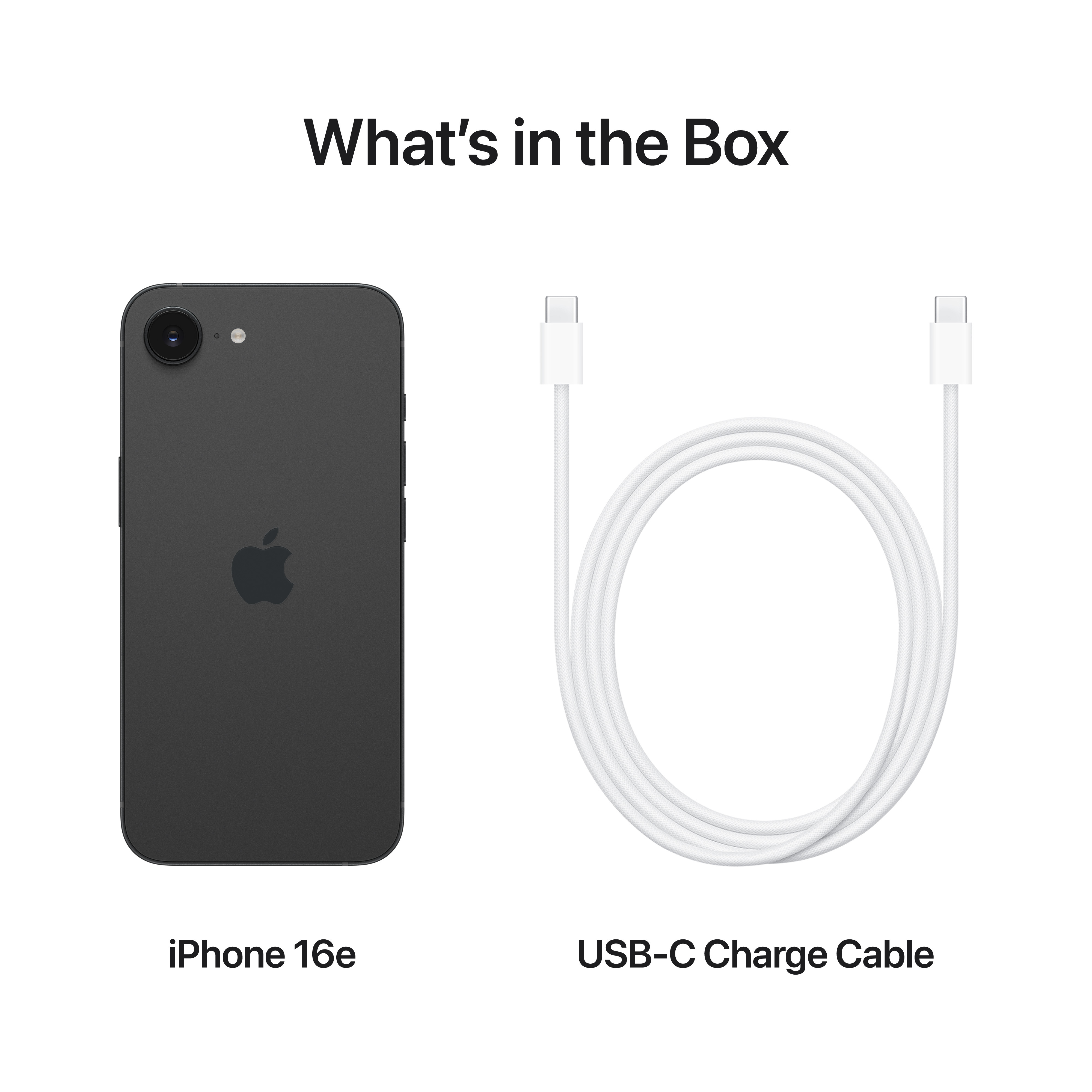 Apple iPhone 16e 128 Gt -puhelin, musta (MD1Q4)
