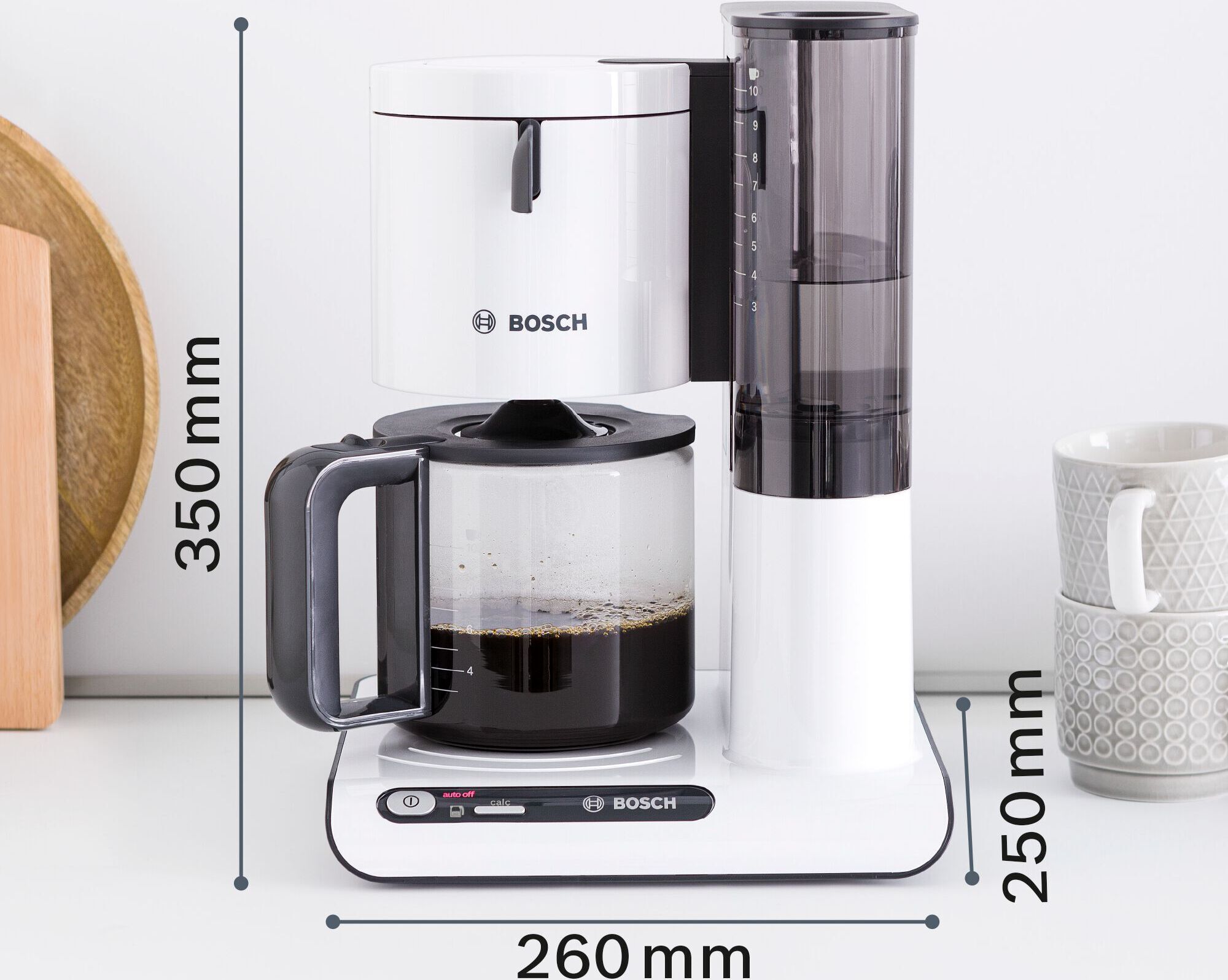 Bosch Styline TKA8011 kahvinkeitin, valkoinen