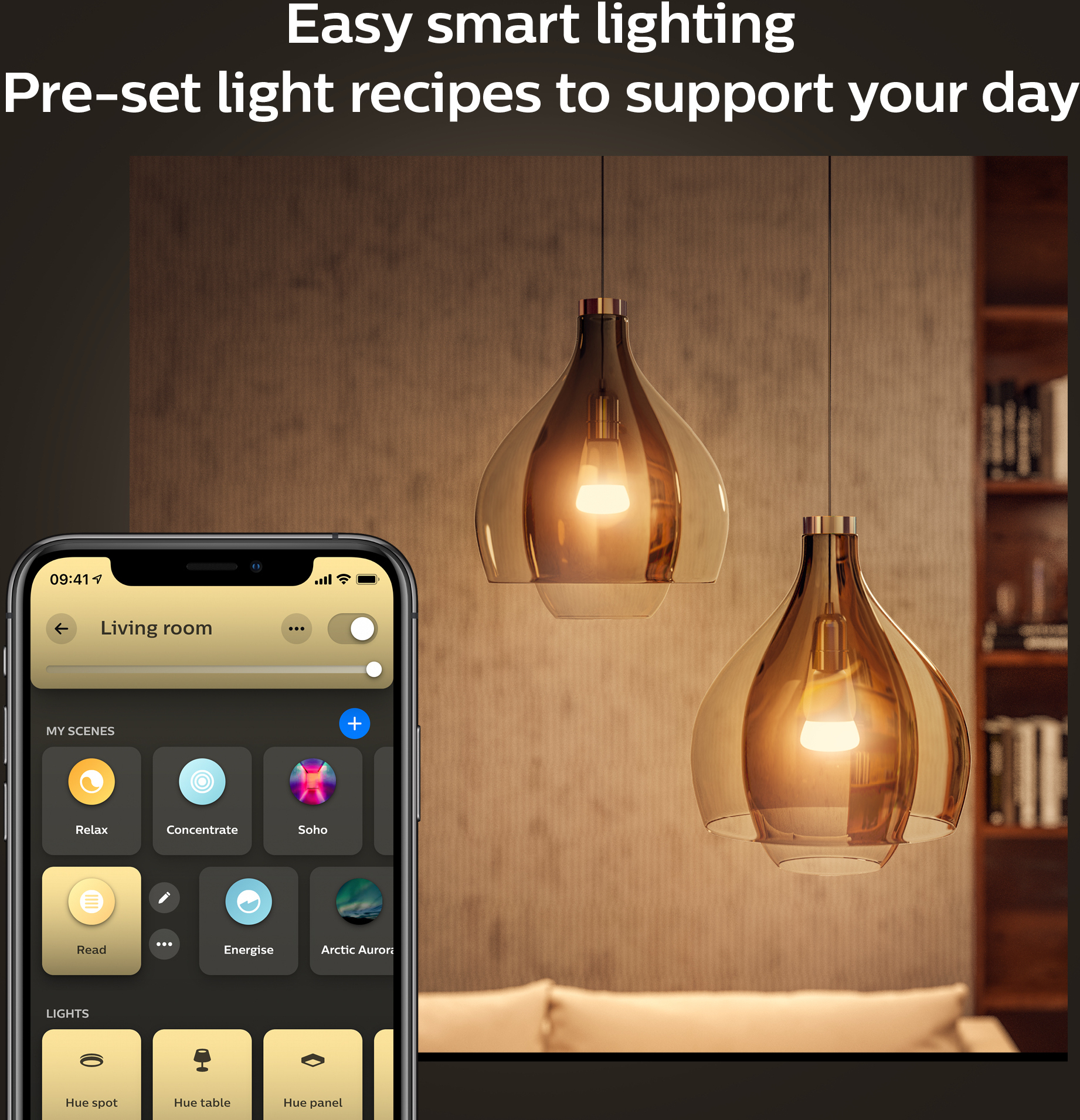 Philips Hue -LED-älylamppu, White Ambiance, E27