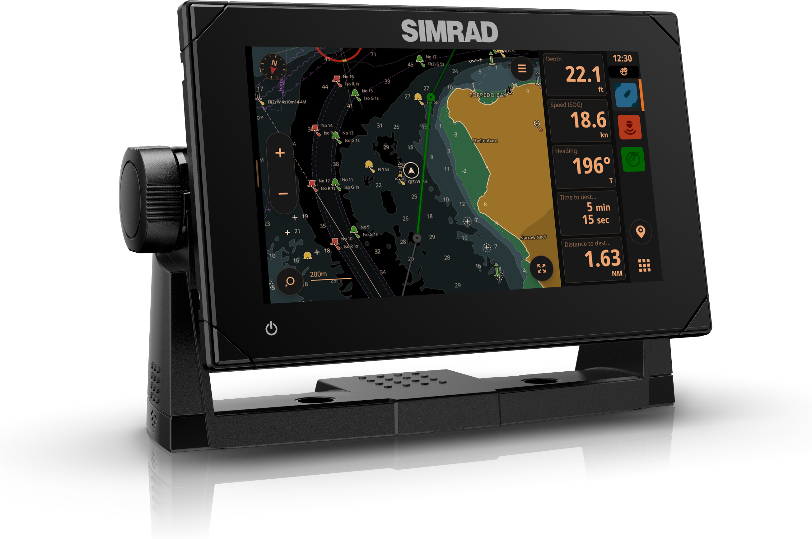 Simrad NSX 3007 7" -karttaplotteri ja kaikuluotain ilman kaikuanturia