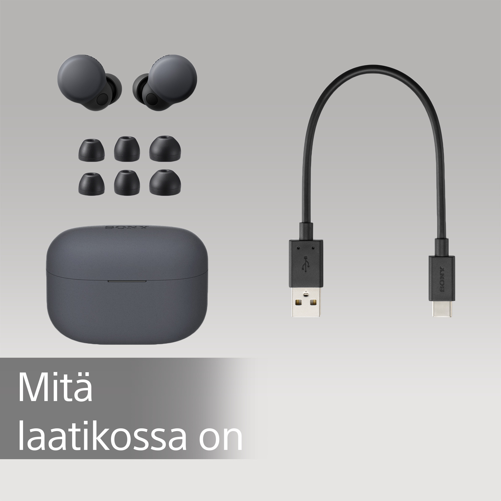 Sony LinkBuds S -langattomat vastamelunappikuulokkeet, musta
