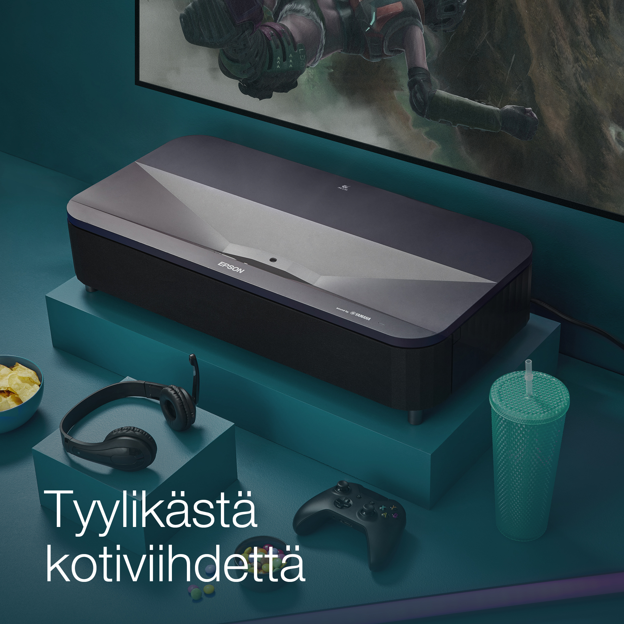 Epson EH-LS800B 4K PRO-UHD -älylaserprojektori, lähiheijastus, musta