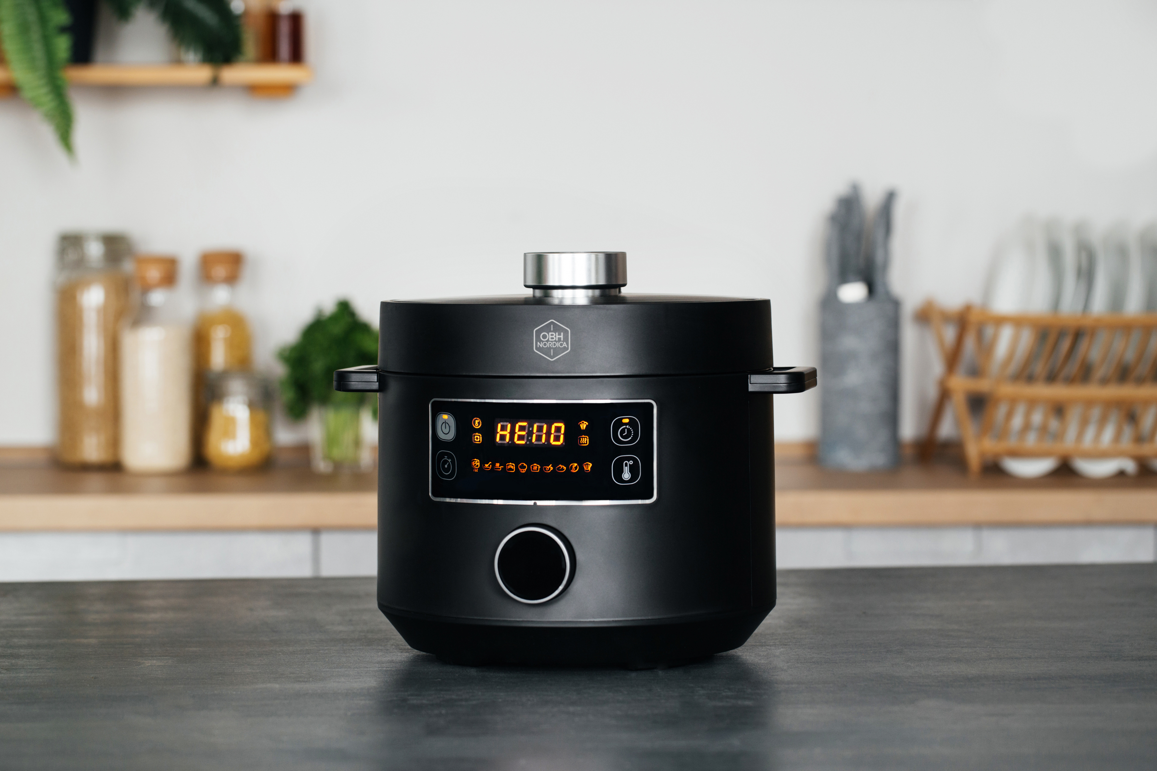OBH Nordica Turbo Cuisine & Fry Multicooker QK7788S0 -monitoimi airfryer, 7,6 L