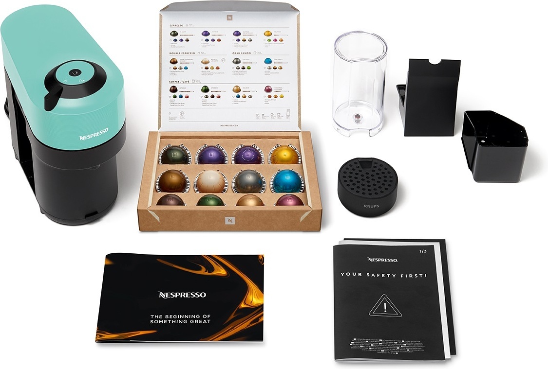 Nespresso Vertuo POP XN920410WP -kahvikapselikone, vihreä/musta