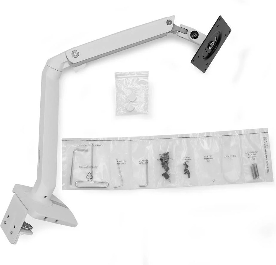 Ergotron MXV Desk Monitor Arm monitorivarsi, valkoinen
