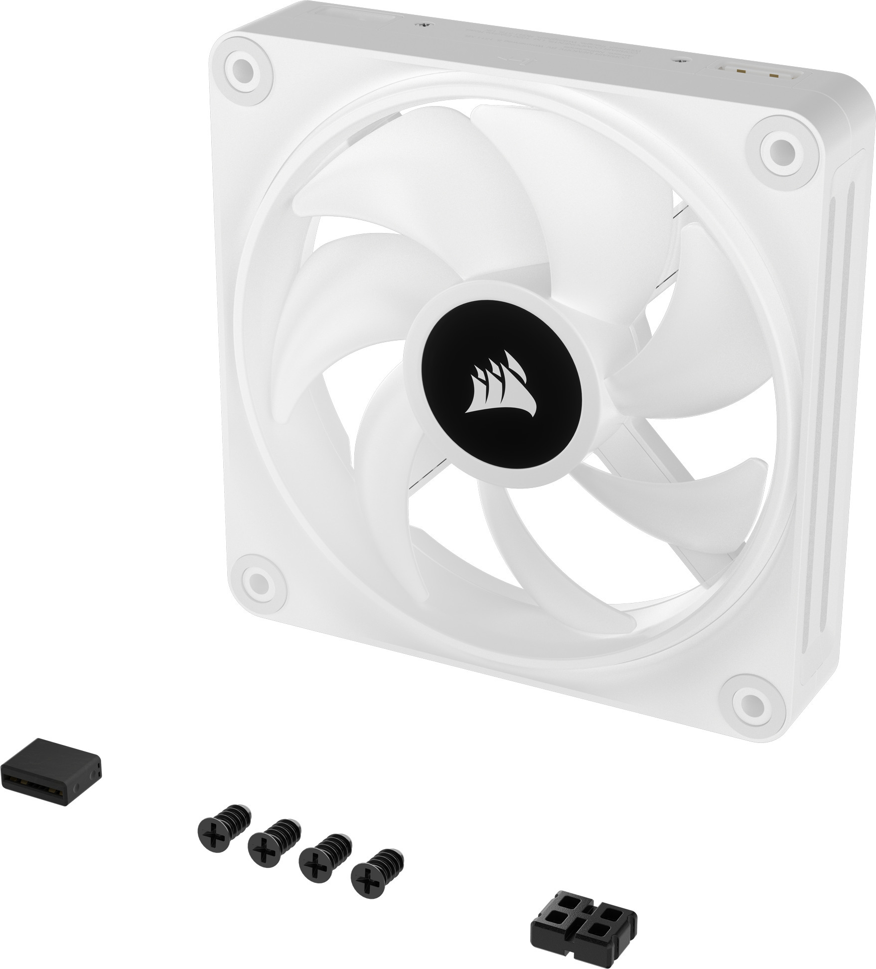 Corsair iCUE LINK QX120 RGB PWM -tuuletin, 120 mm, valkoinen, 3 kpl Starter Kit