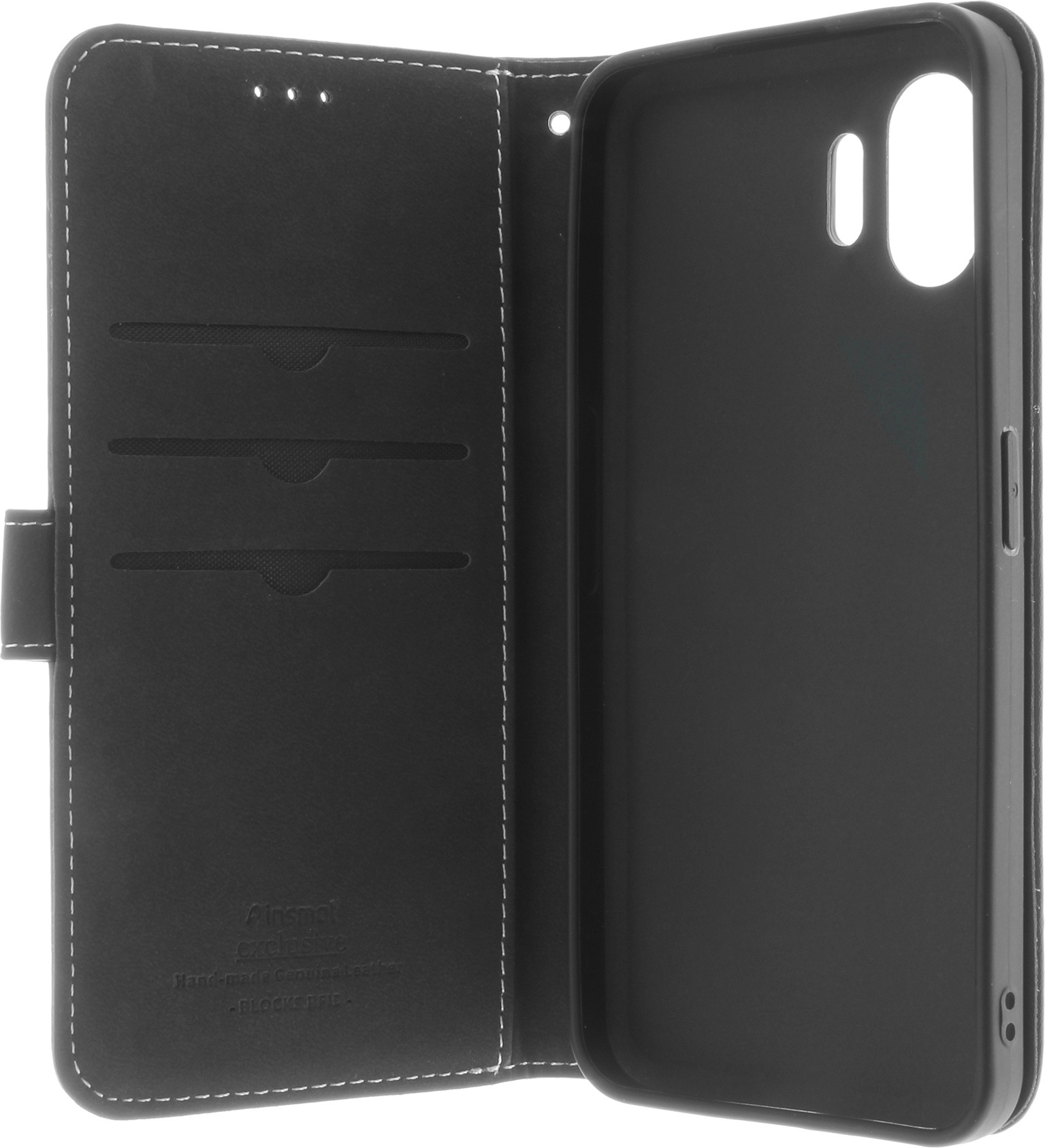 Insmat Exclusive Flip Case -lompakkokotelo, Nothing Phone (2), musta