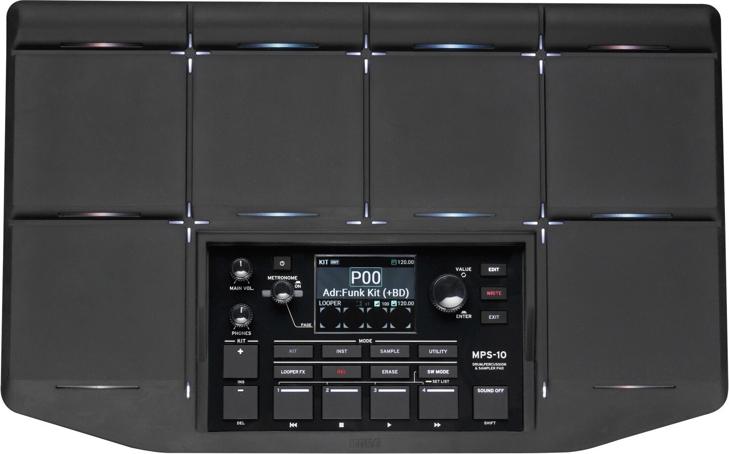Korg MPS-10 rumpupadi ja sampleri