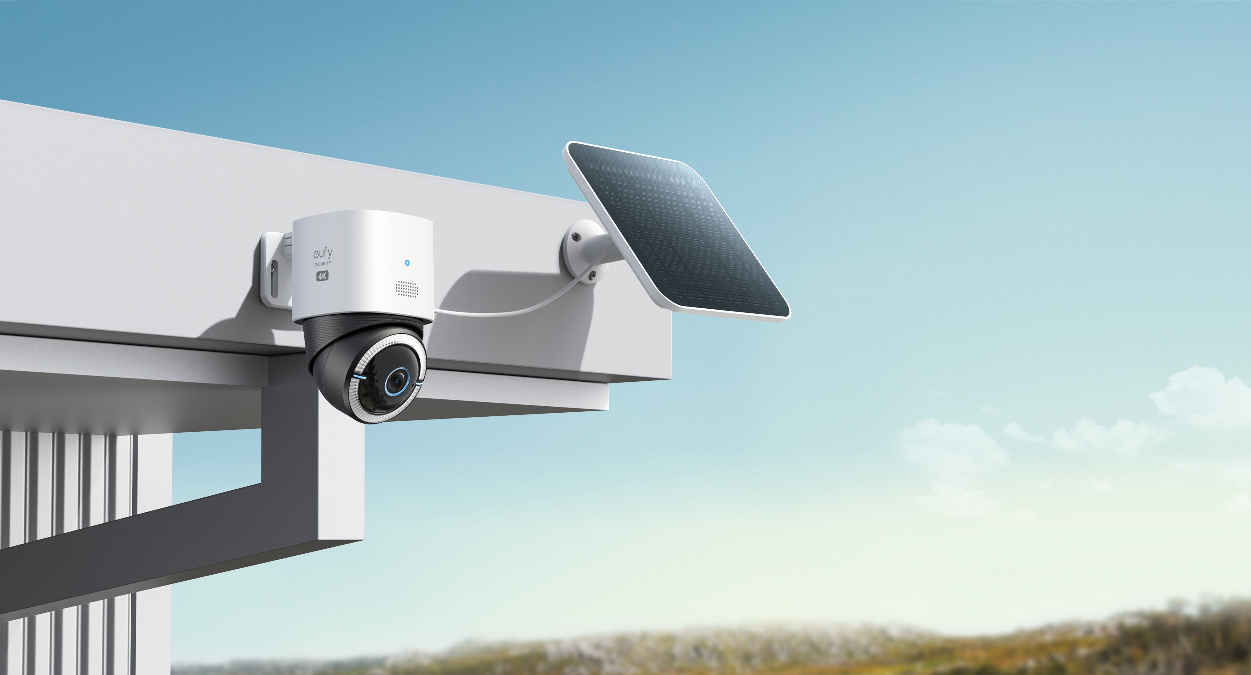 Anker eufy 4G LTE Cam S330 -valvontakamera, ulkokäyttöön, valkoinen