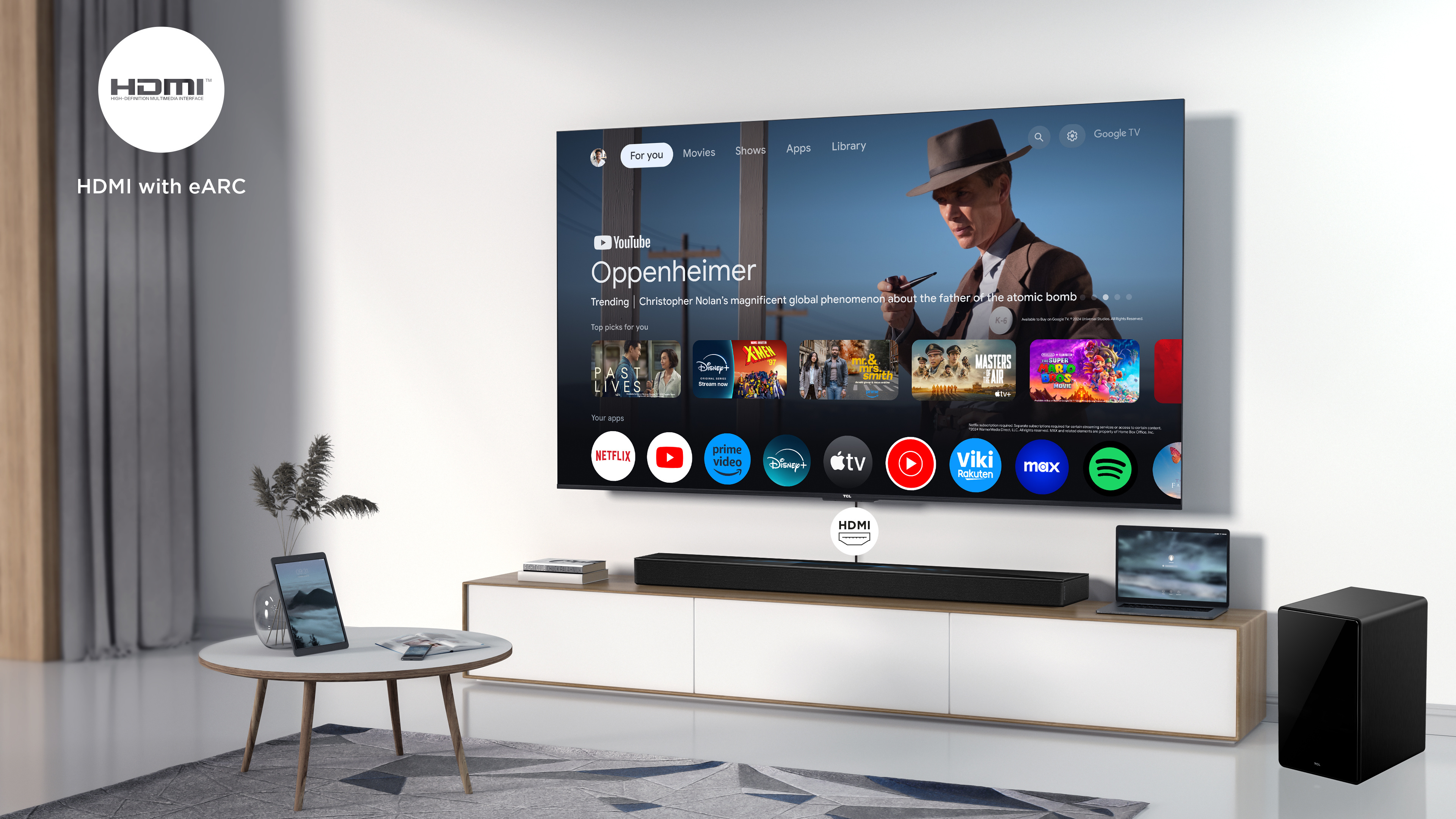 TCL Q85H 7.1.2 Dolby Atmos Soundbar -äänijärjestelmä