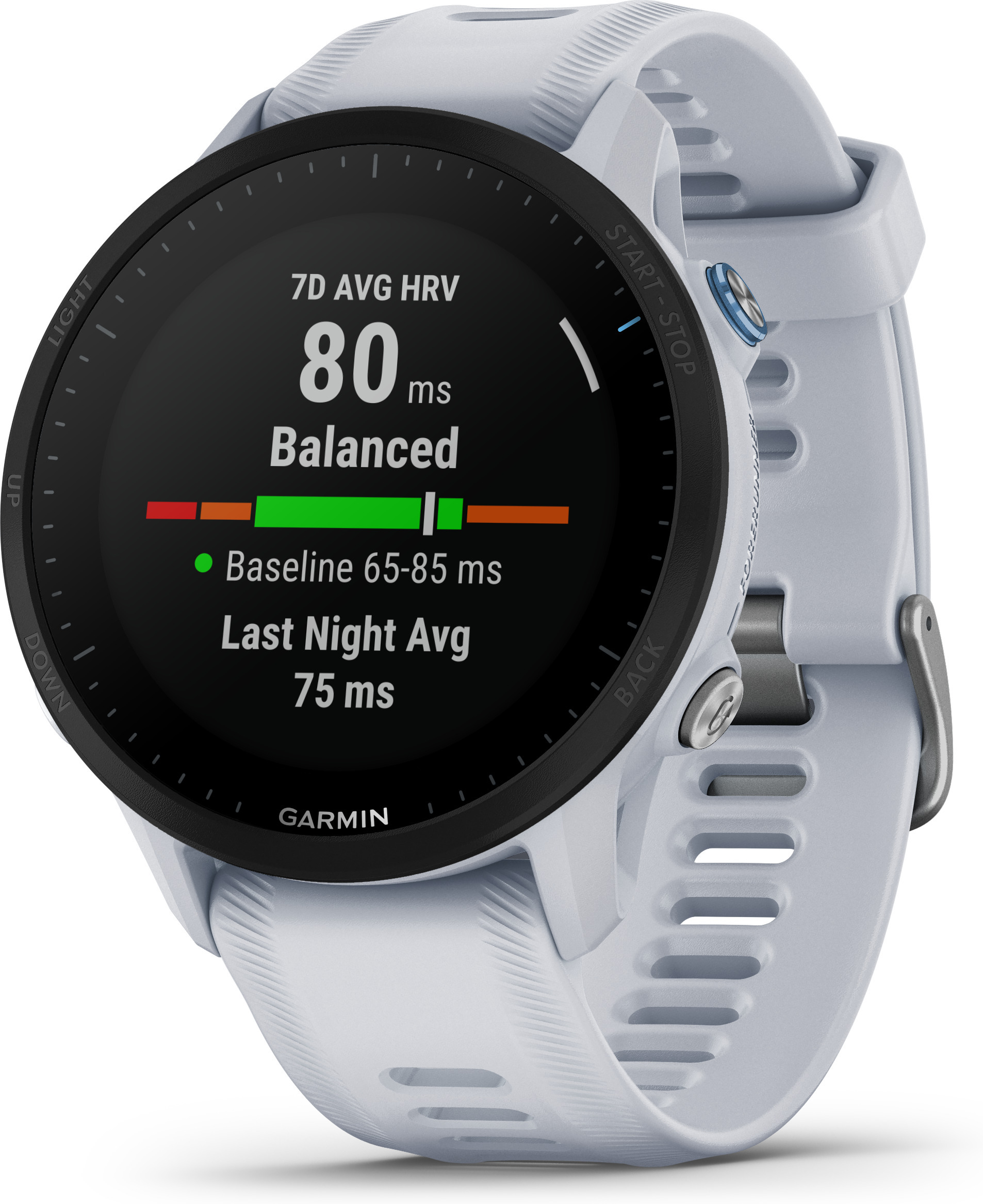 Garmin Forerunner 955 -urheilukello, vaaleanharmaa