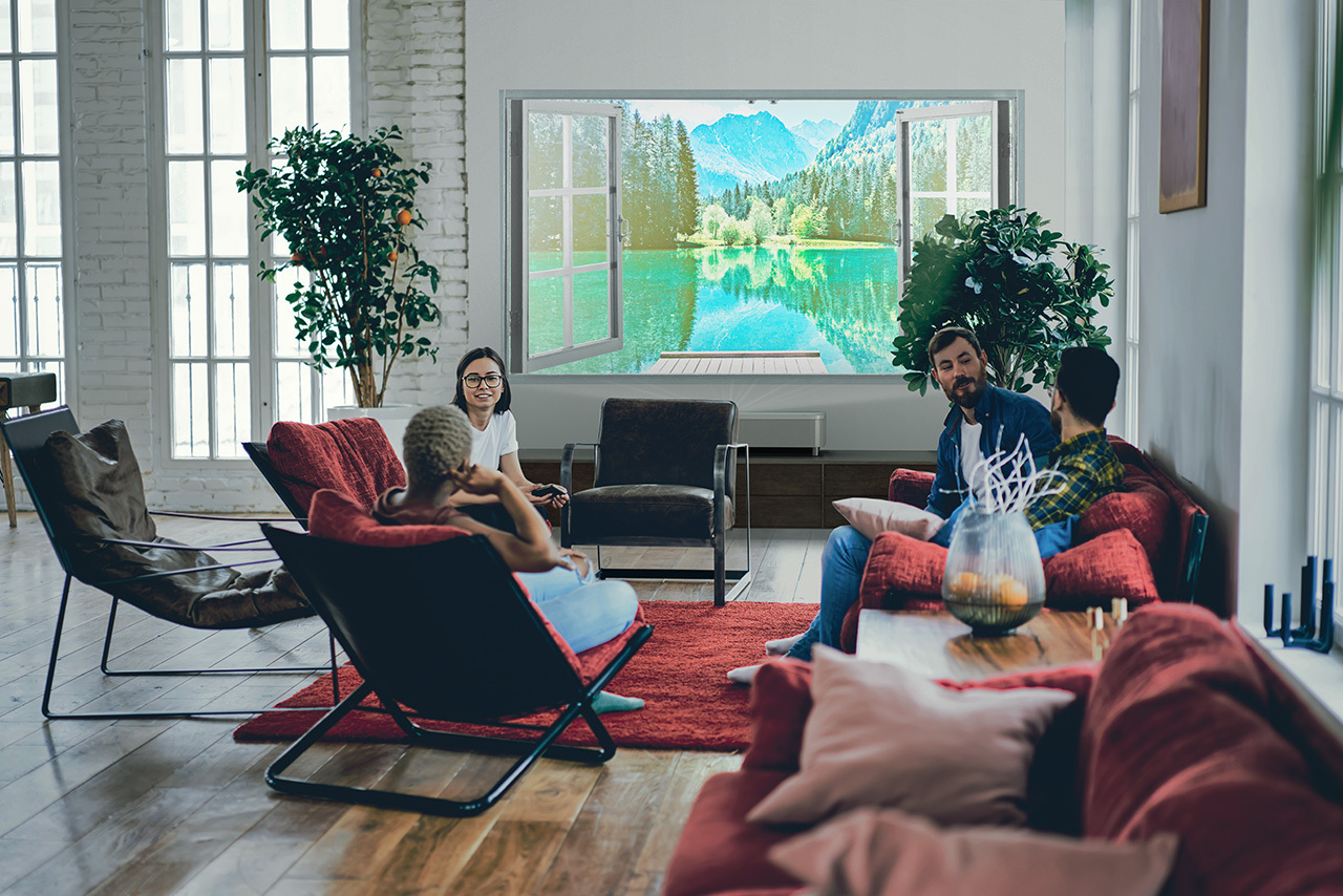 Epson EH-LS800W 4K PRO-UHD -älylaserprojektori, lähiheijastus, valkoinen
