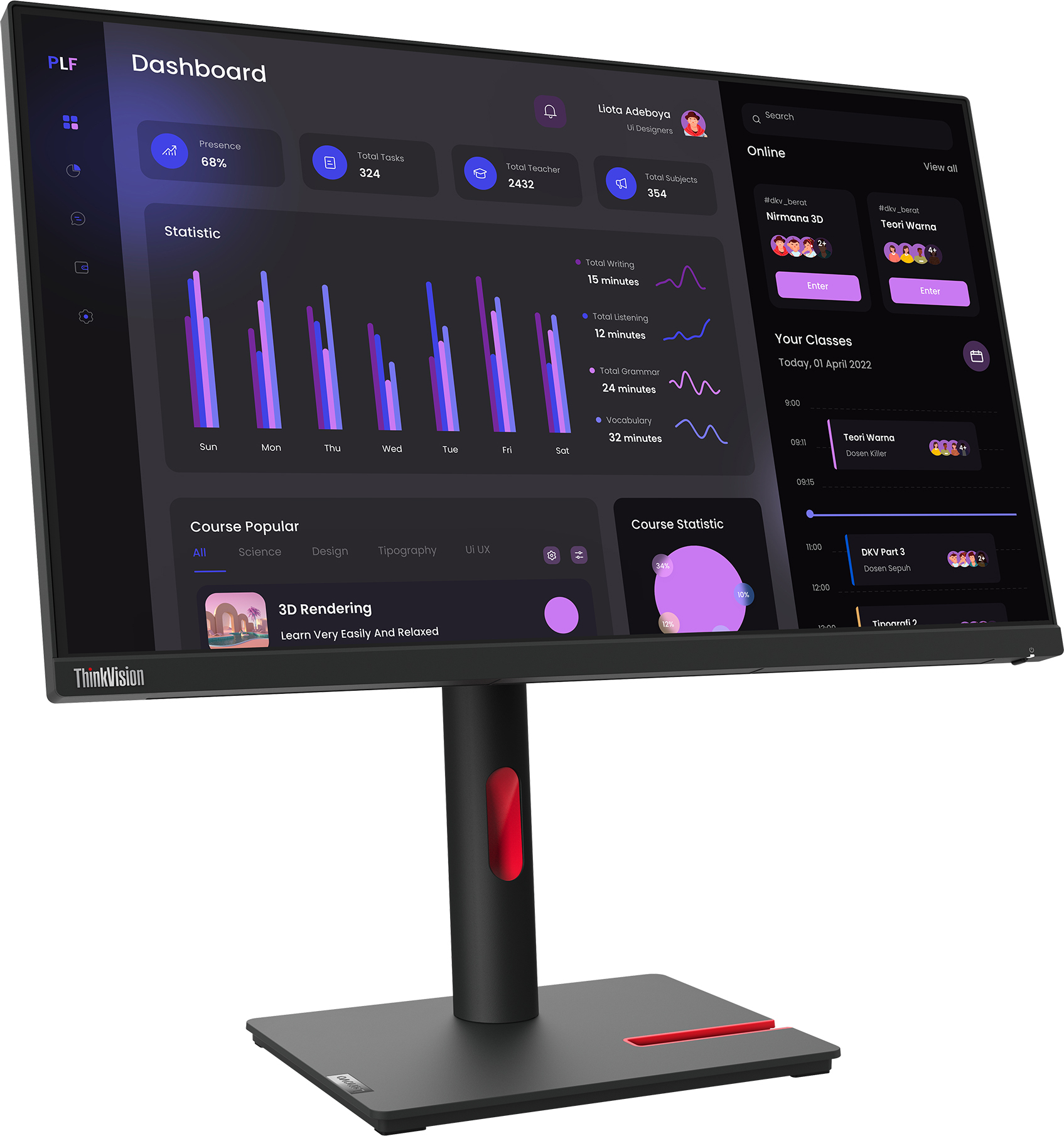 Lenovo ThinkVision T24i-30 23,8" Full HD -näyttö