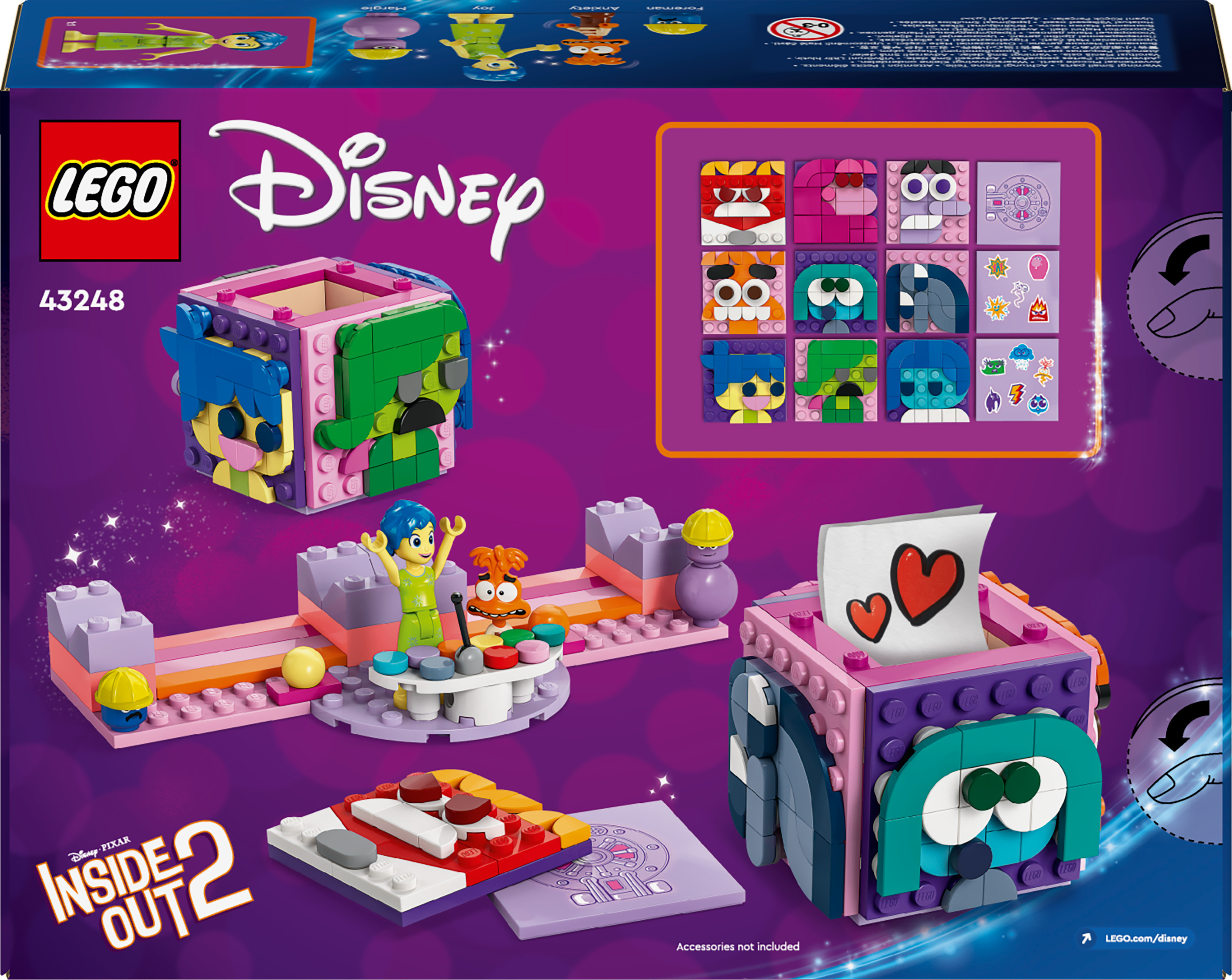 LEGO Disney Pixar 43248  - Inside Out 2 ‑tunnekuutiot