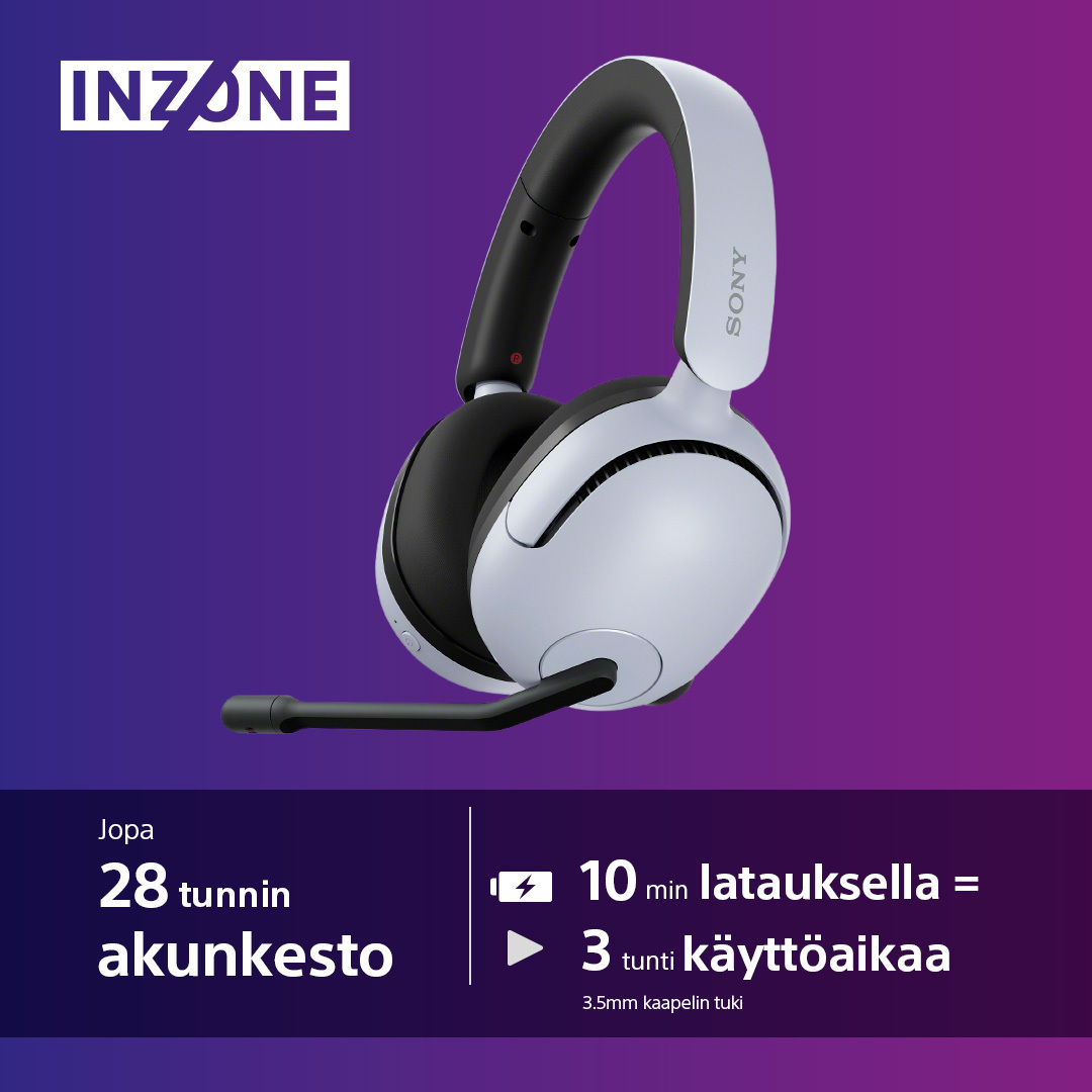 Sony INZONE H5 (WHG500B.CE7) -langattomat pelikuulokkeet, musta