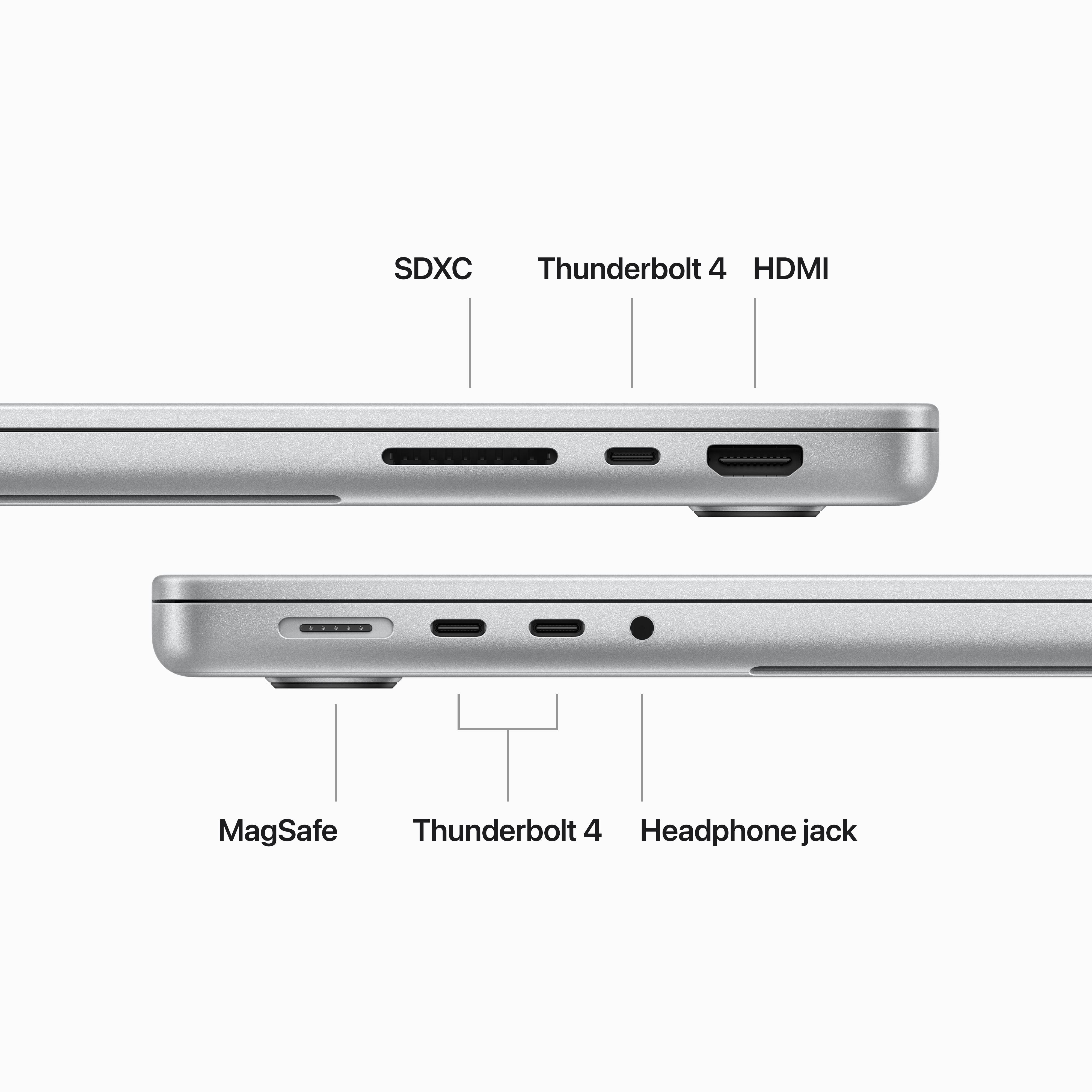 Apple MacBook Pro 14” M3 Max 96 Gt, 512 Gt 2023 -kannettava, hopea (MRX83)